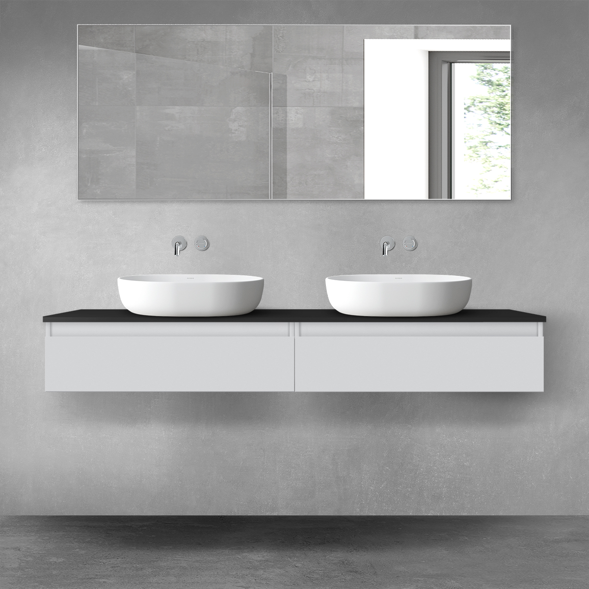 Set Kabinett Oltens Vernal 60010700, Naphtha-Arbeitsplatte Oltens Vernal 63008300