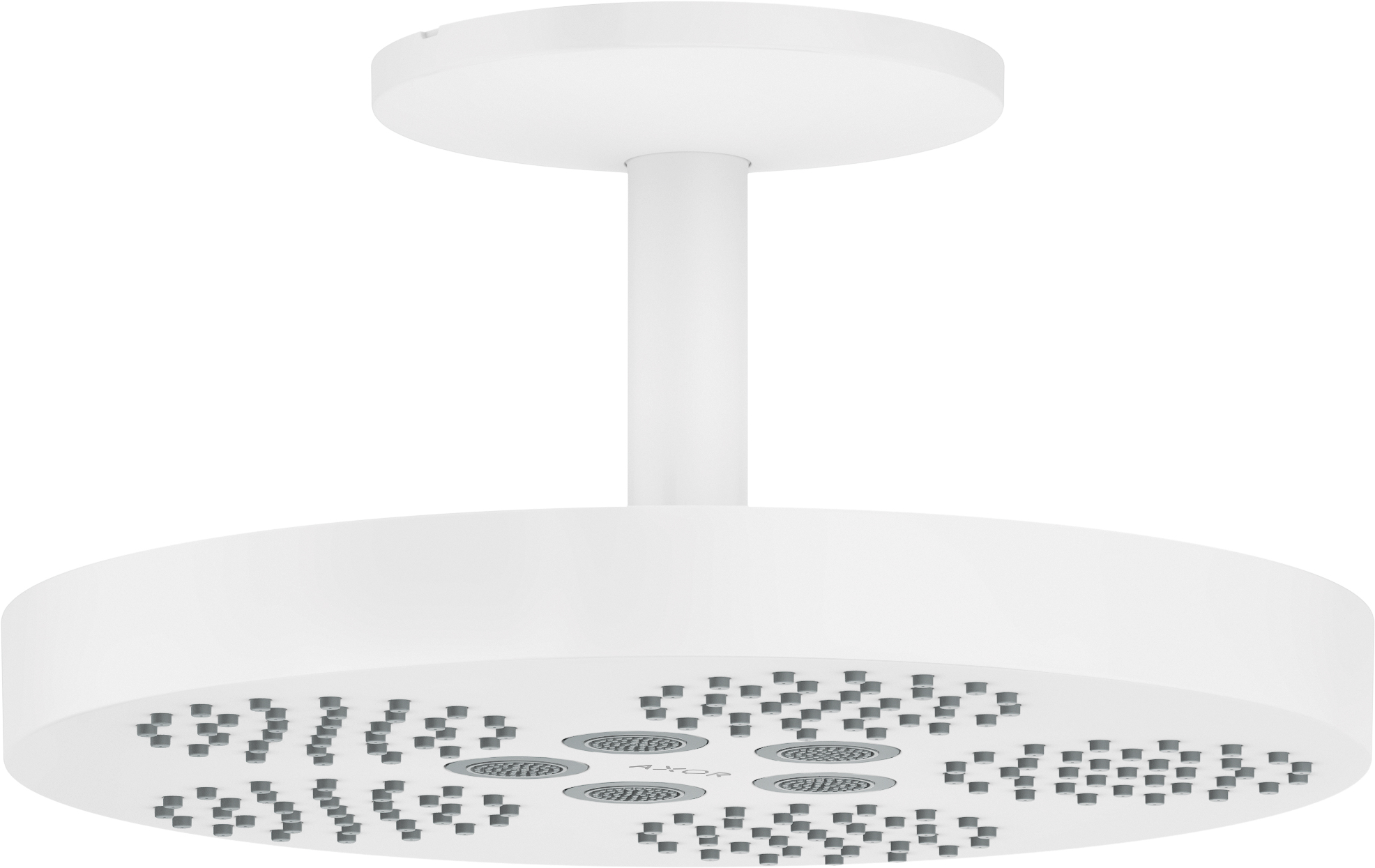 Axor One Kopfbrause mit Arm 28.2x28.2 cm rund weiß 48493700