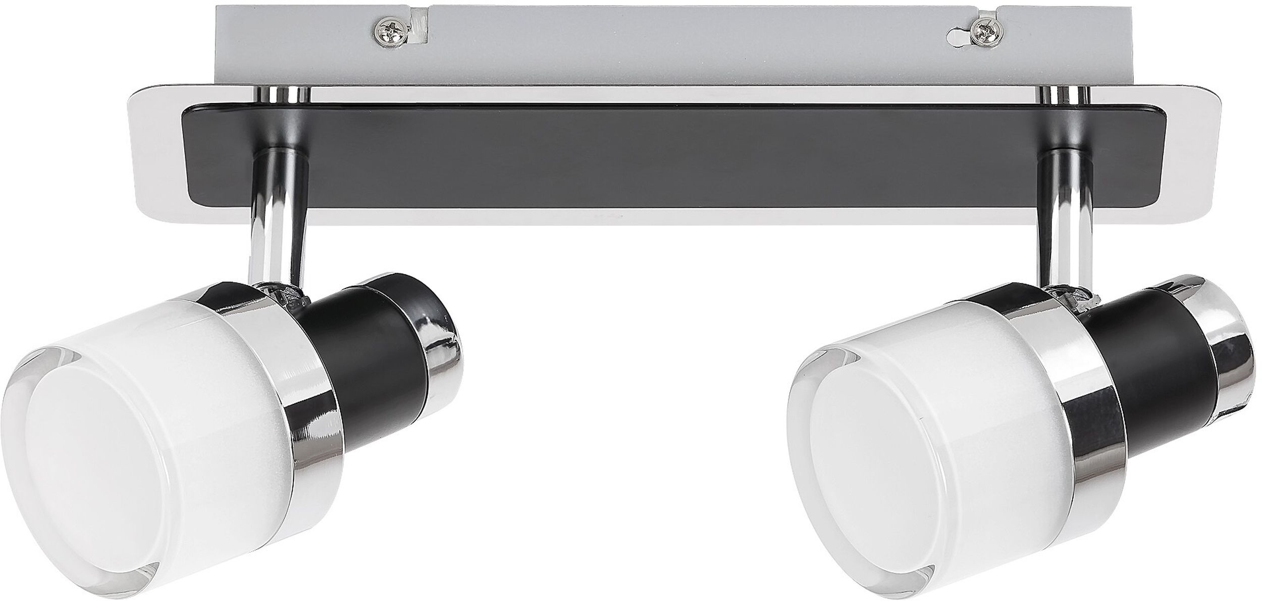 Rabalux Harold Deckenlampe 2x10 W schwarz-chrom-opal 5022