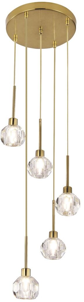 Rabalux Kassia Pendelleuchte 5x5 W transparent-gold 5396