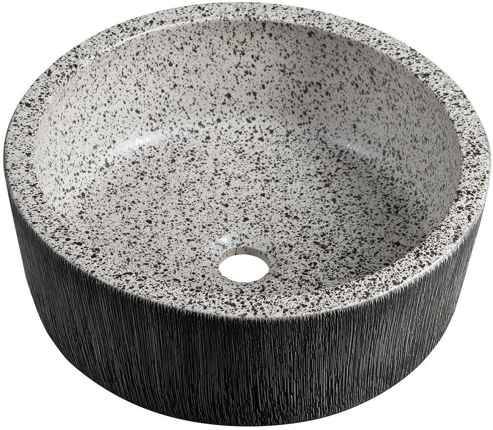 Sapho Priori Waschbecken 41x41 cm rund Aufsatzwaschbecken braun/beige PI035