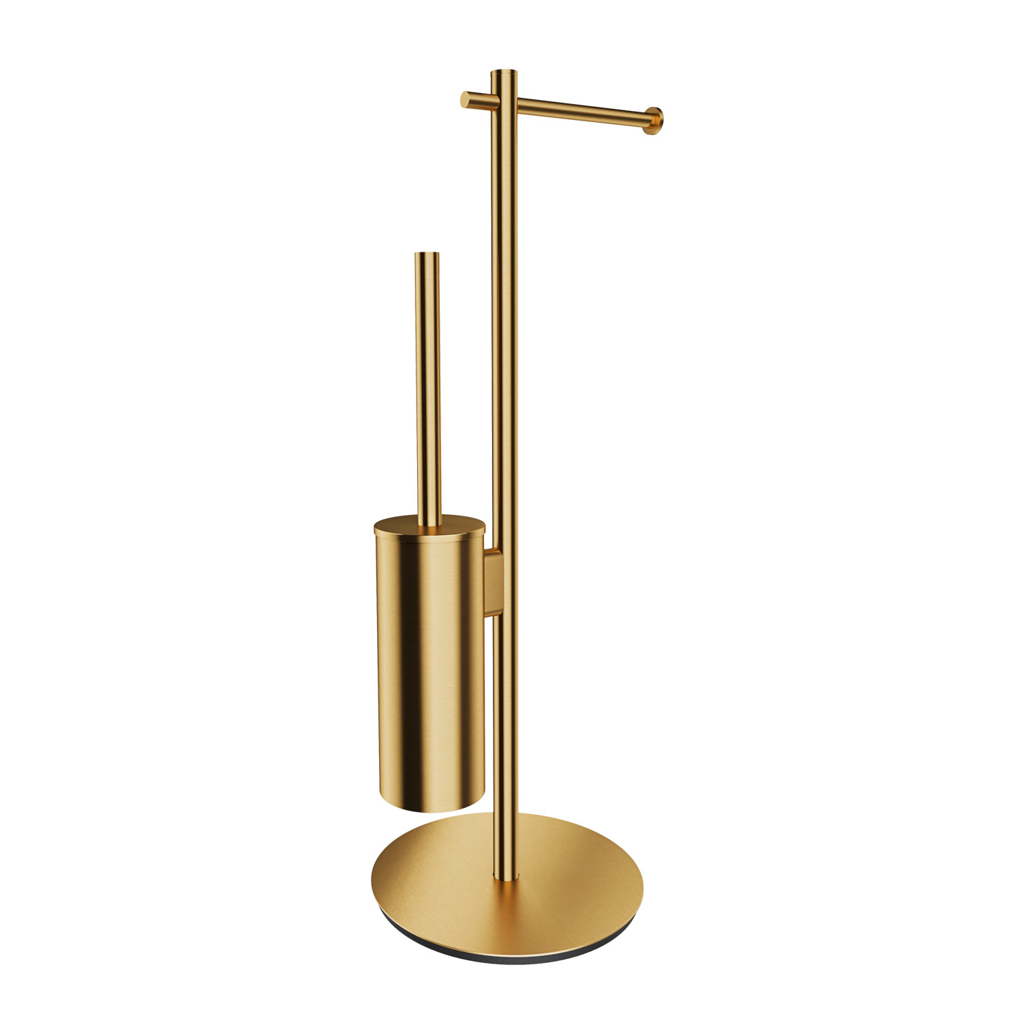 Omnires Modern Project Stehen Sie mit einer Toilettenbürste gold MP60810GLB