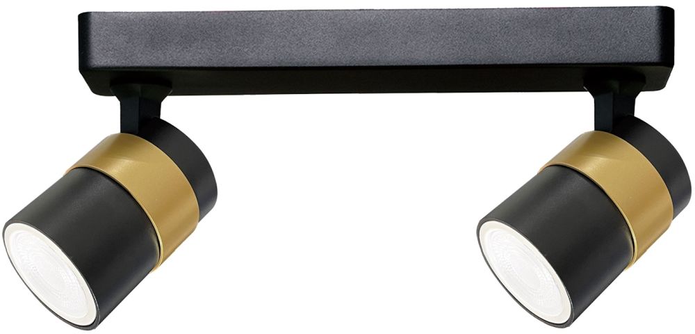 Light Prestige Anillo Deckenlampe 2x50 W schwarz-gold LP-770/2WBK