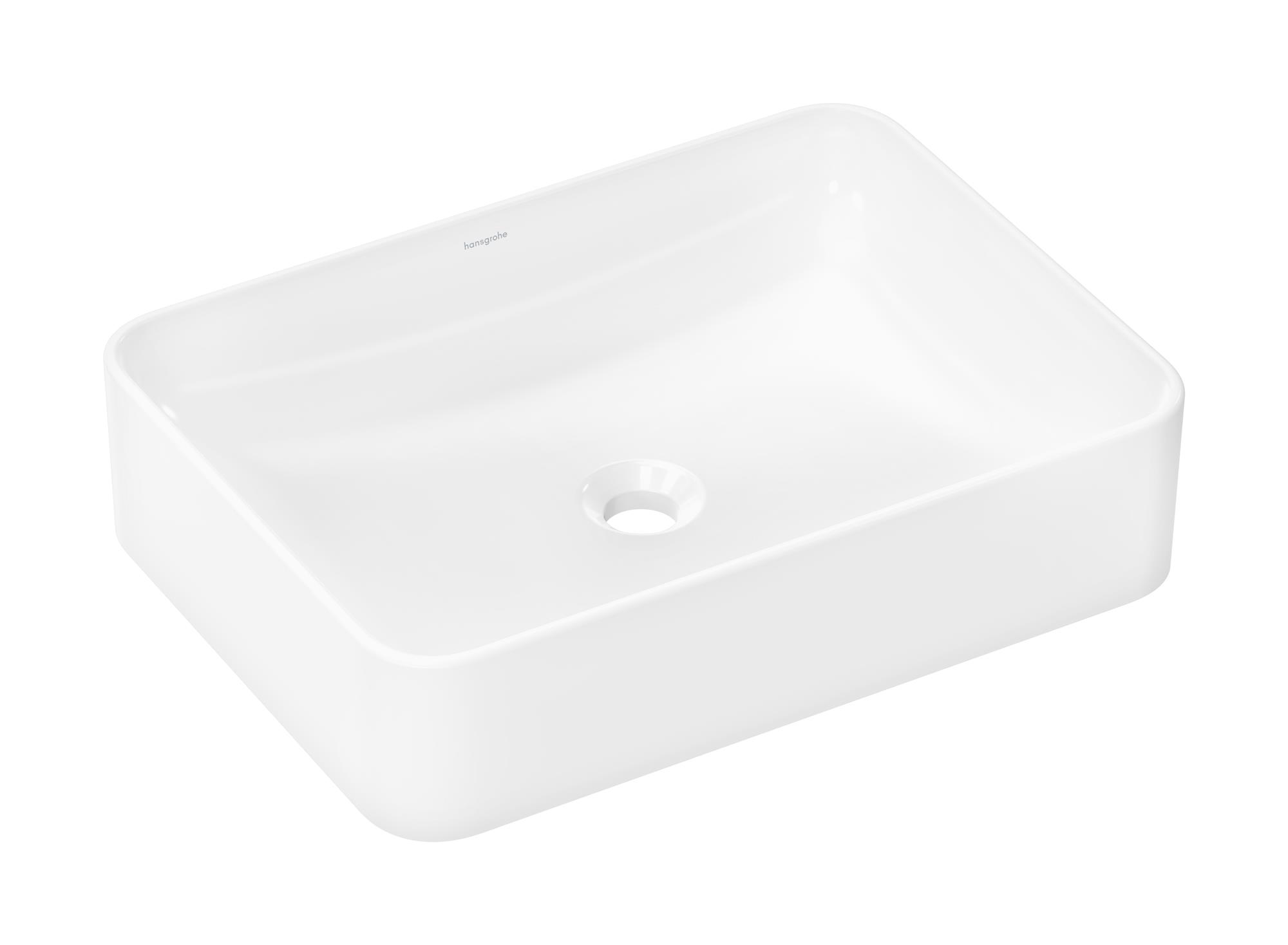 Hansgrohe Xuniva Q Waschbecken 55x40 cm rechteckig Aufsatzwaschbecken weiß 60168450