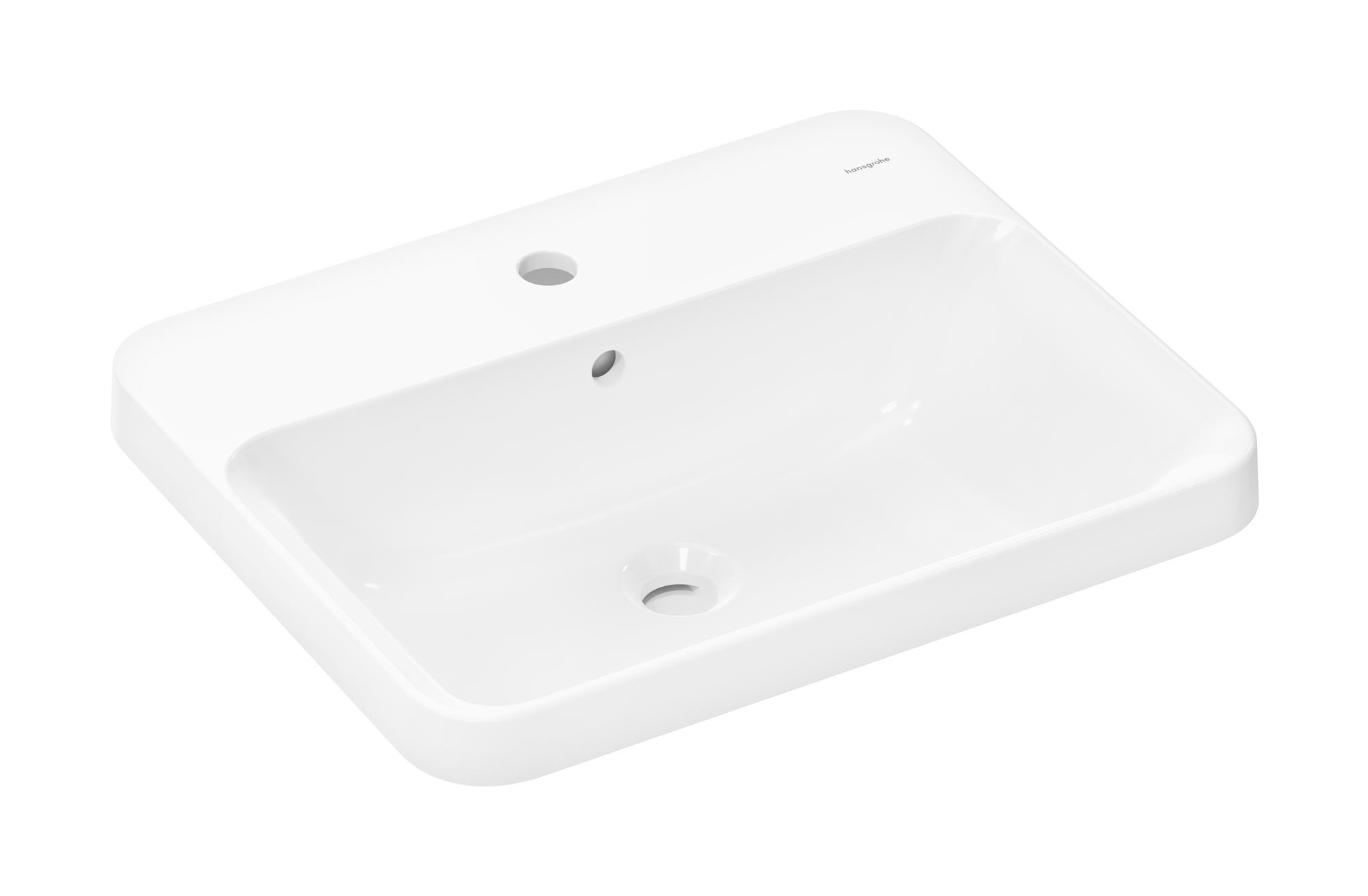 Hansgrohe Xuniva Q Waschbecken 55x45 cm rechteckig Einbauwaschbecken weiß 61068450