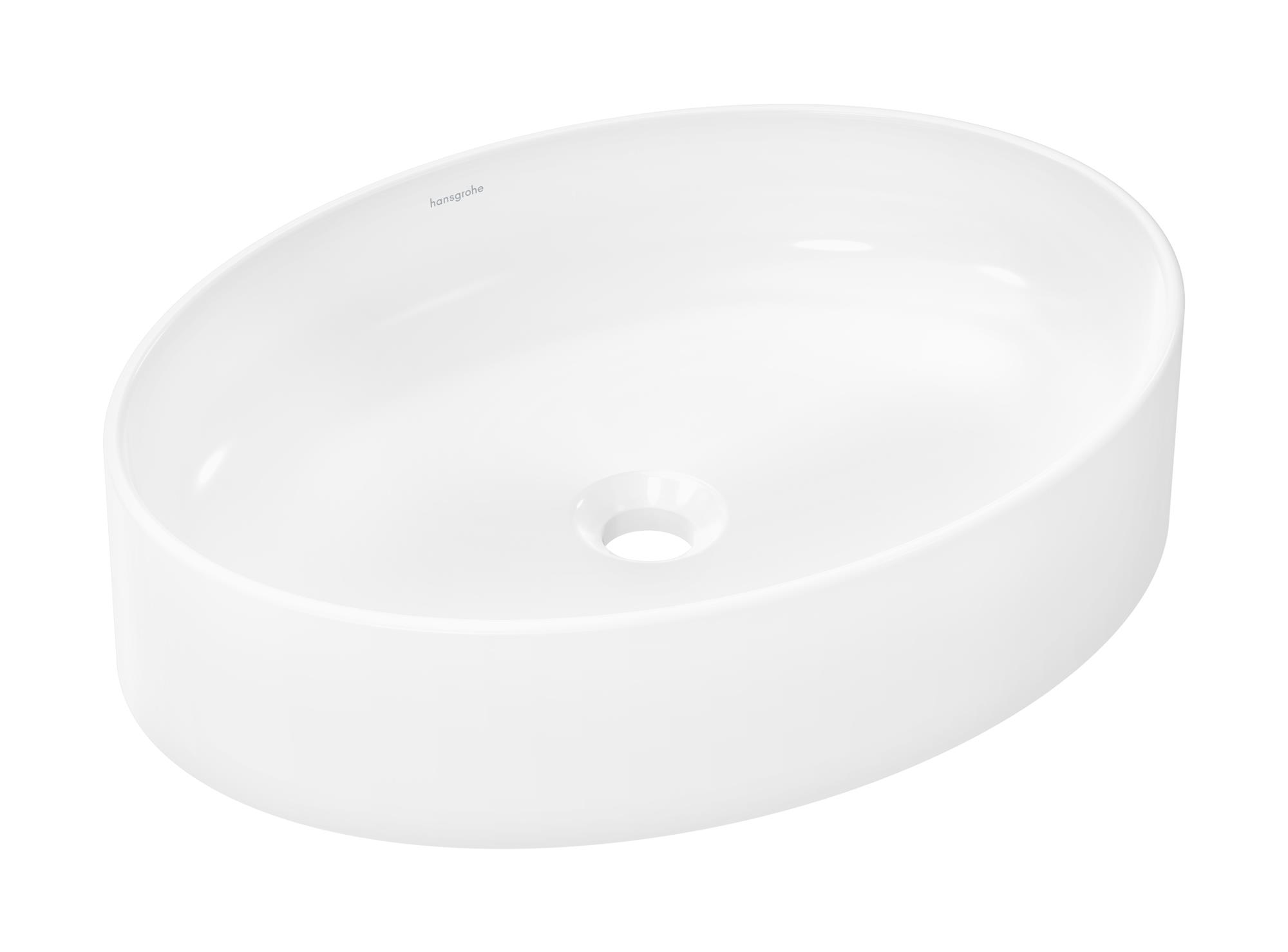 Hansgrohe Xuniva D Waschbecken 55x40 cm oval Aufsatzwaschbecken weiß 60165450