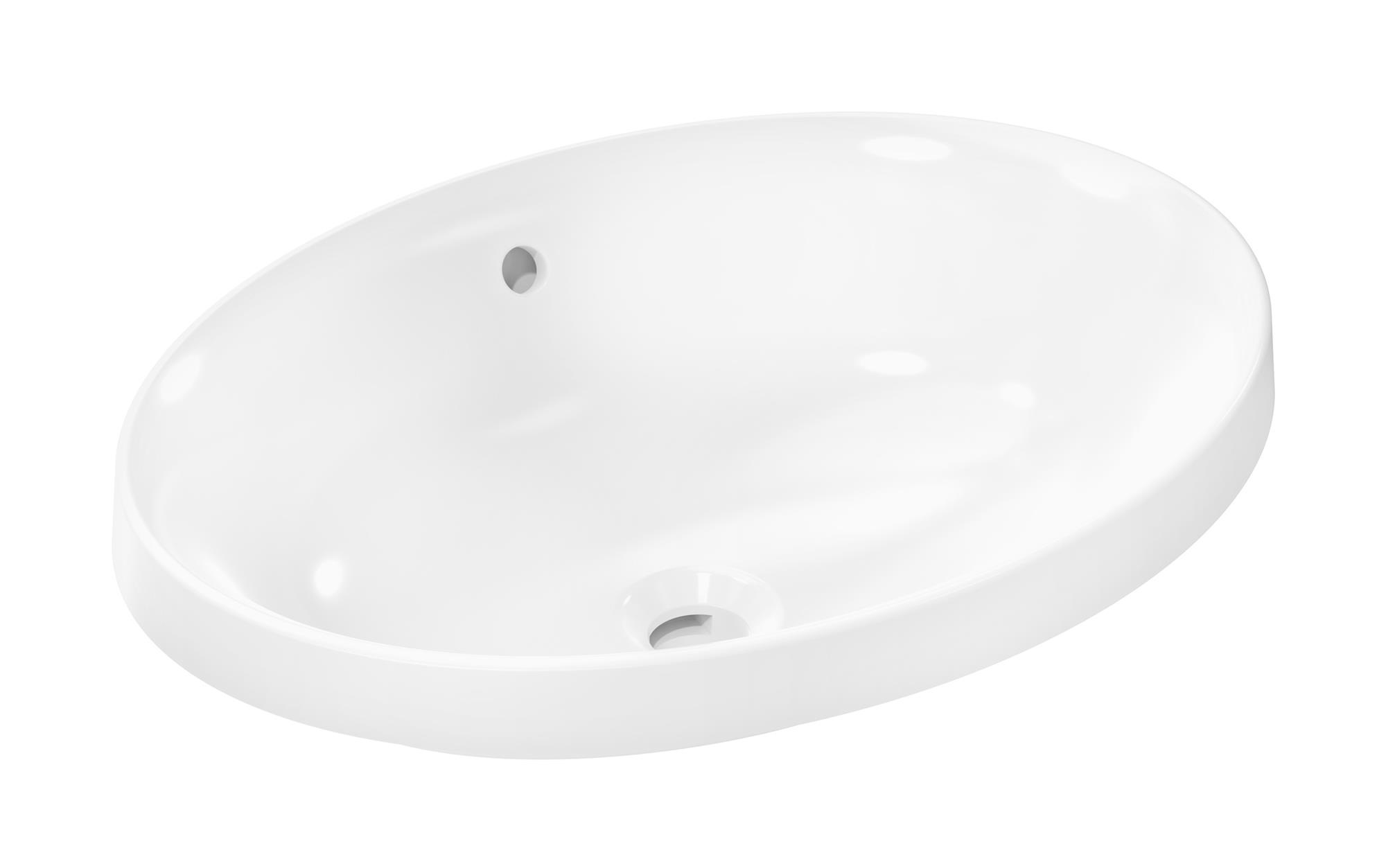Hansgrohe Xuniva D Waschbecken 55x40 cm oval Einbauwaschbecken weiß 60156450