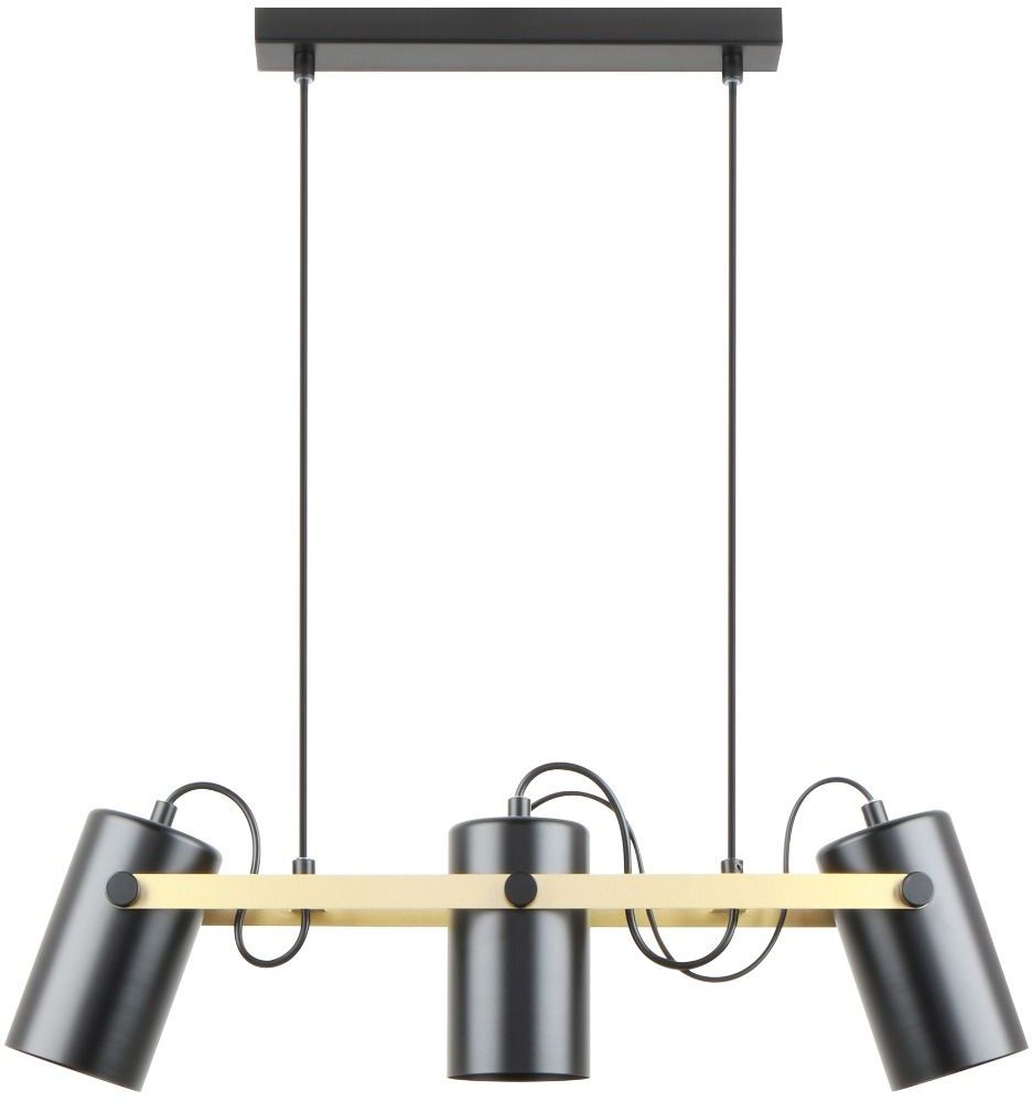 Zuma Line Resi Pendelleuchte 3x40 W schwarz-gold A8162-3A