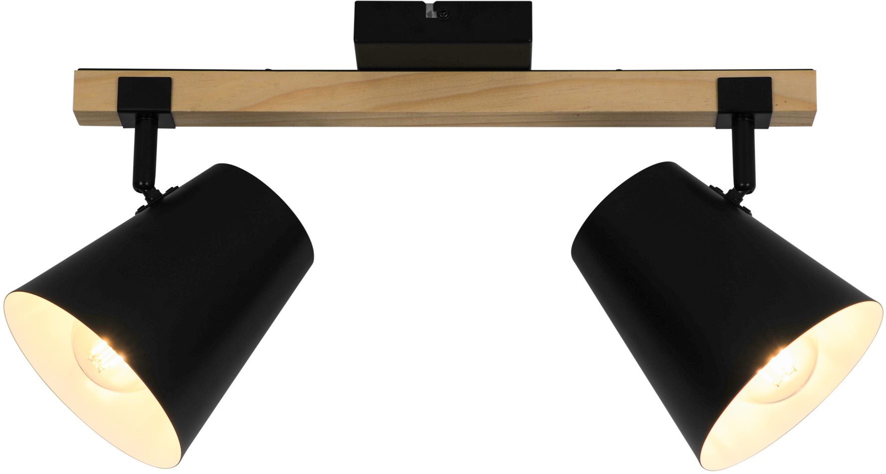 Zuma Line Elti Deckenlampe 2x25 W schwarz-holz P22077-2TU