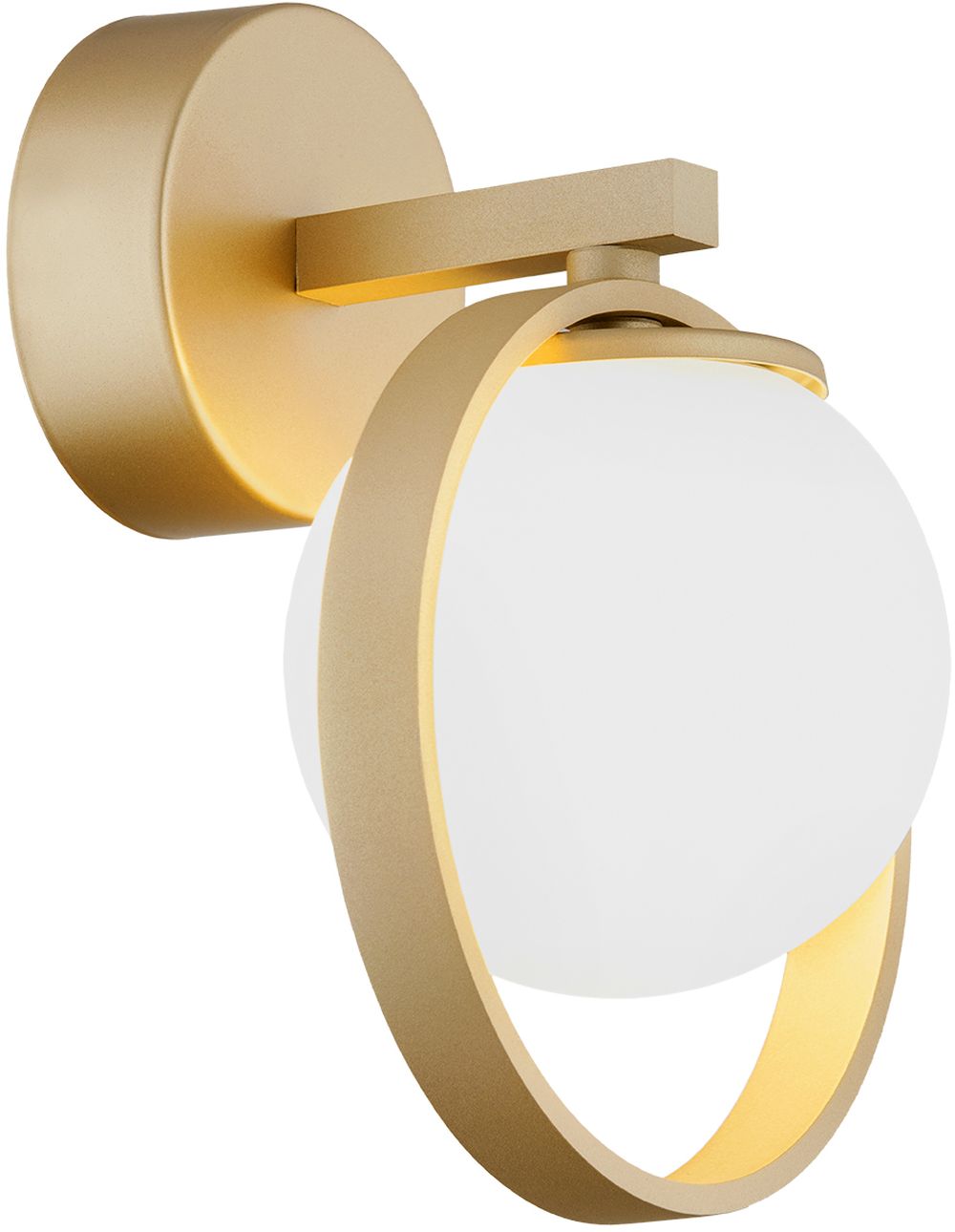 Argon Saturnia Leuchter 1x4 W gold-opal 8259