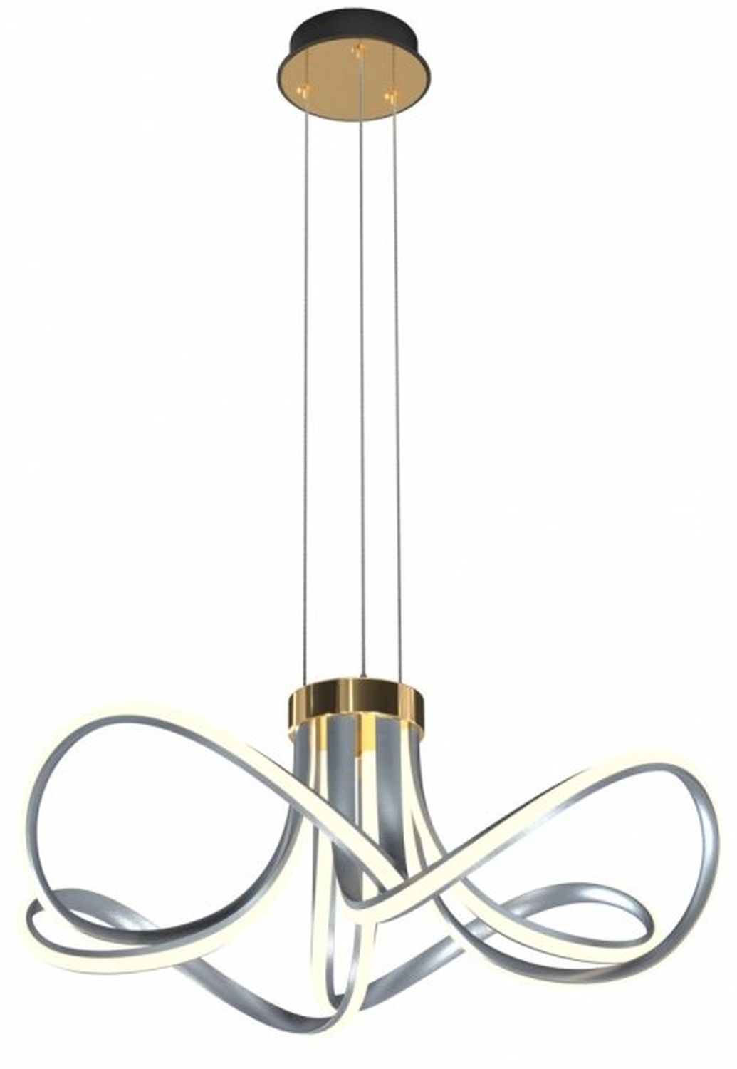 Zuma Line Abro Pendelleuchte 1x45 W schwarz-gold-grau/aschfarben MD5520-4-3BGBDT