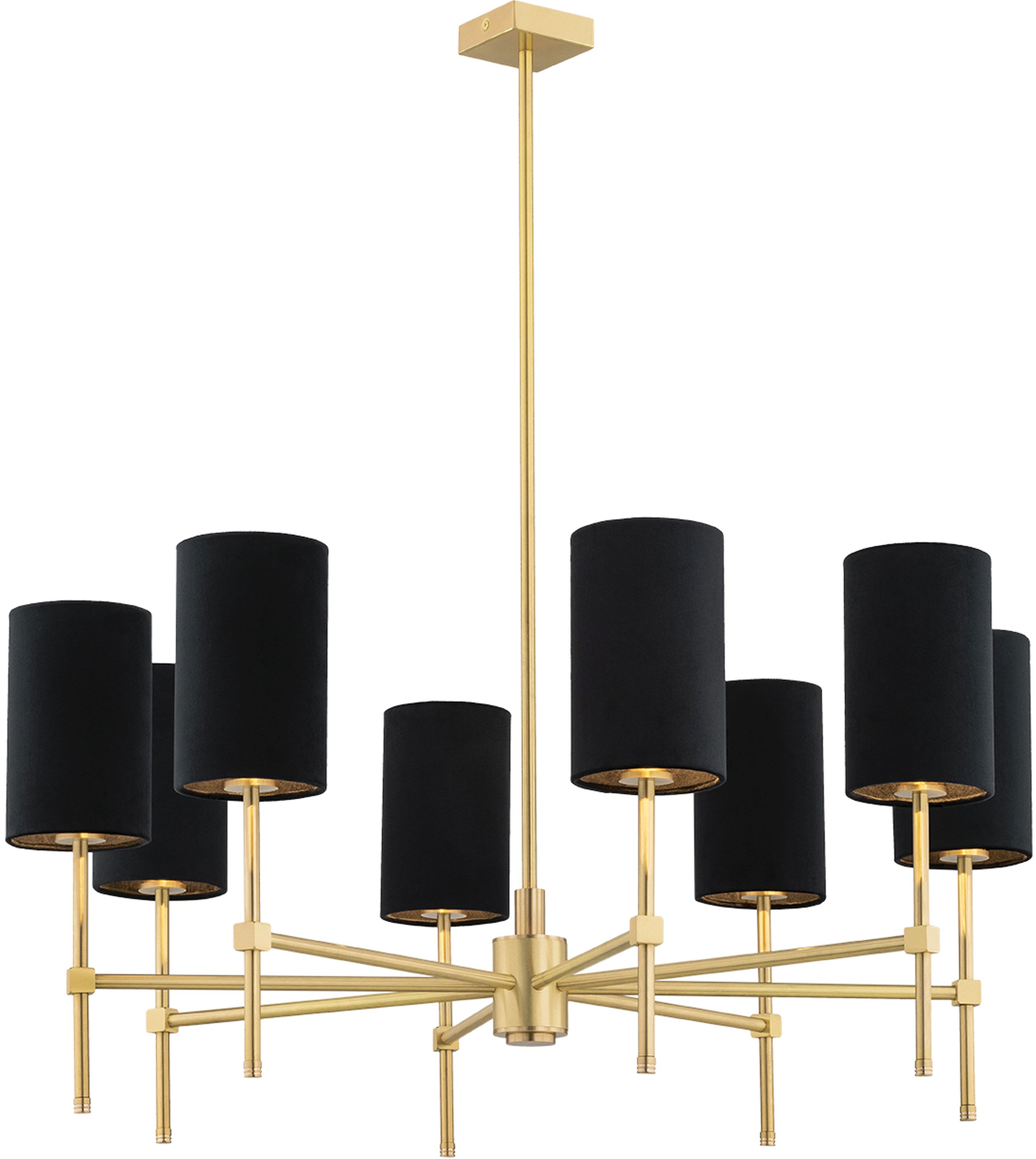 Argon Abruzzo Deckenlampe x7 W schwarz-messing 5052