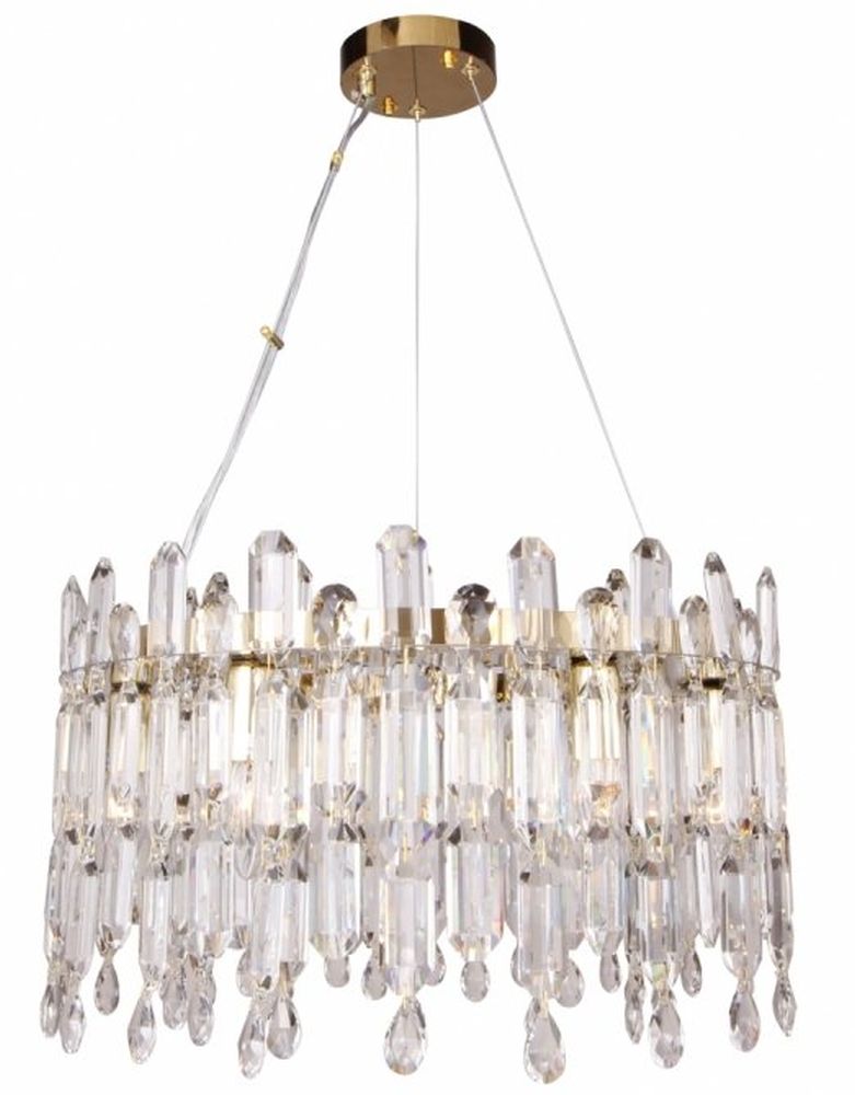 Zuma Line Crown Pendelleuchte 6x40 W transparent-gold 9867-500