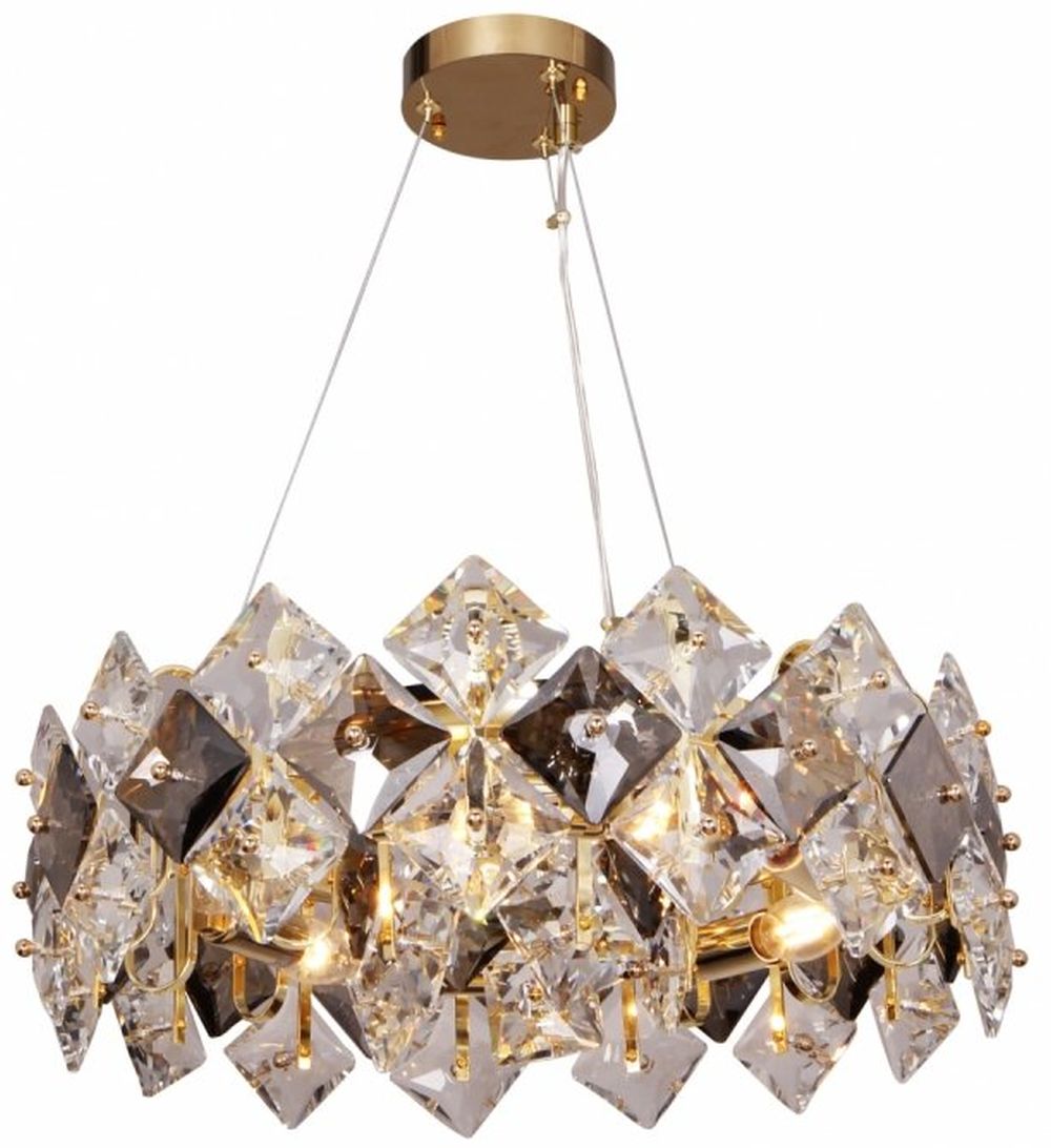 Zuma Line Tiara Pendelleuchte 6x40 W transparent-verraucht-gold 9864-500