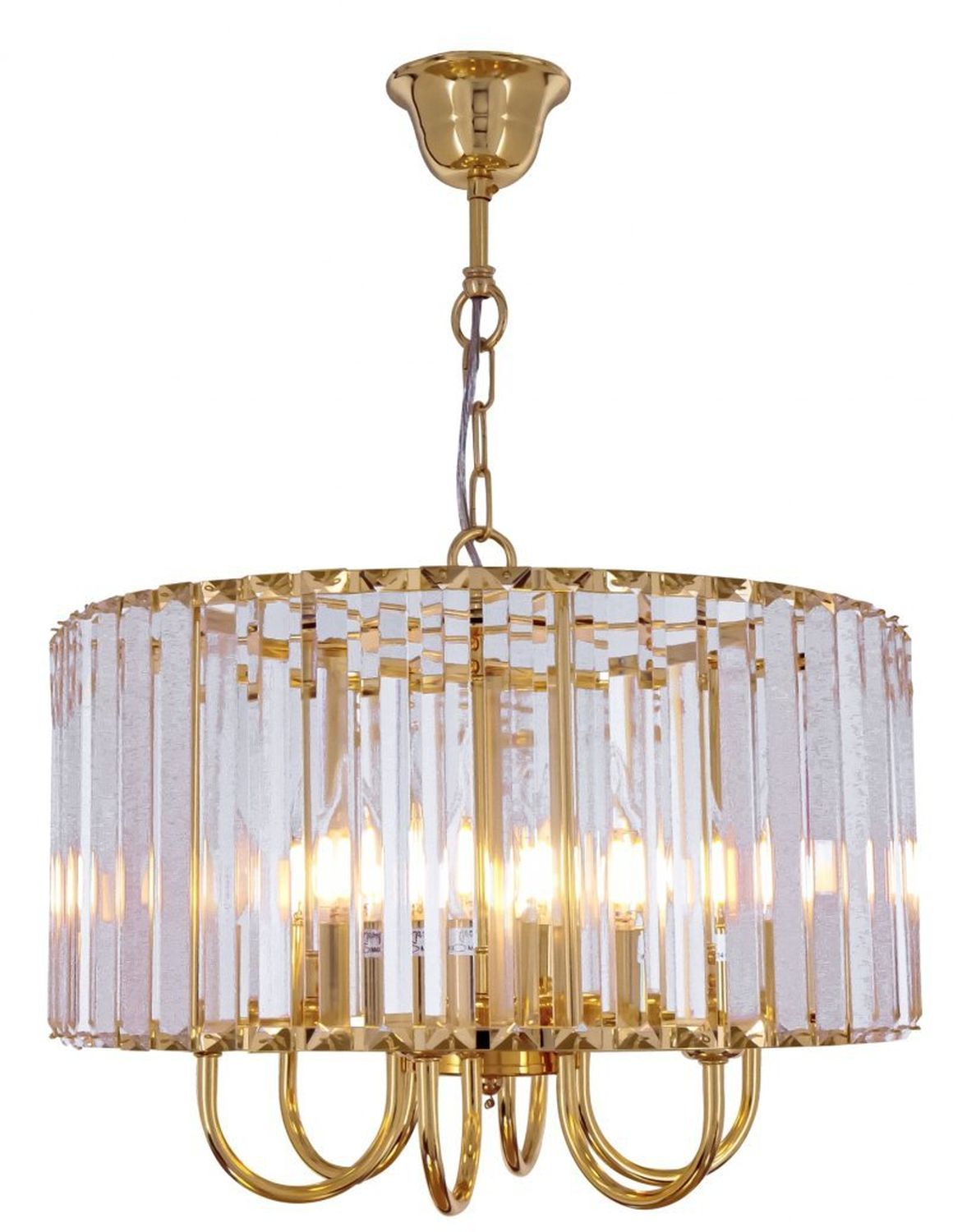 Zuma Line Paris Pendelleuchte 6x40 W transparent-gold 1906/6