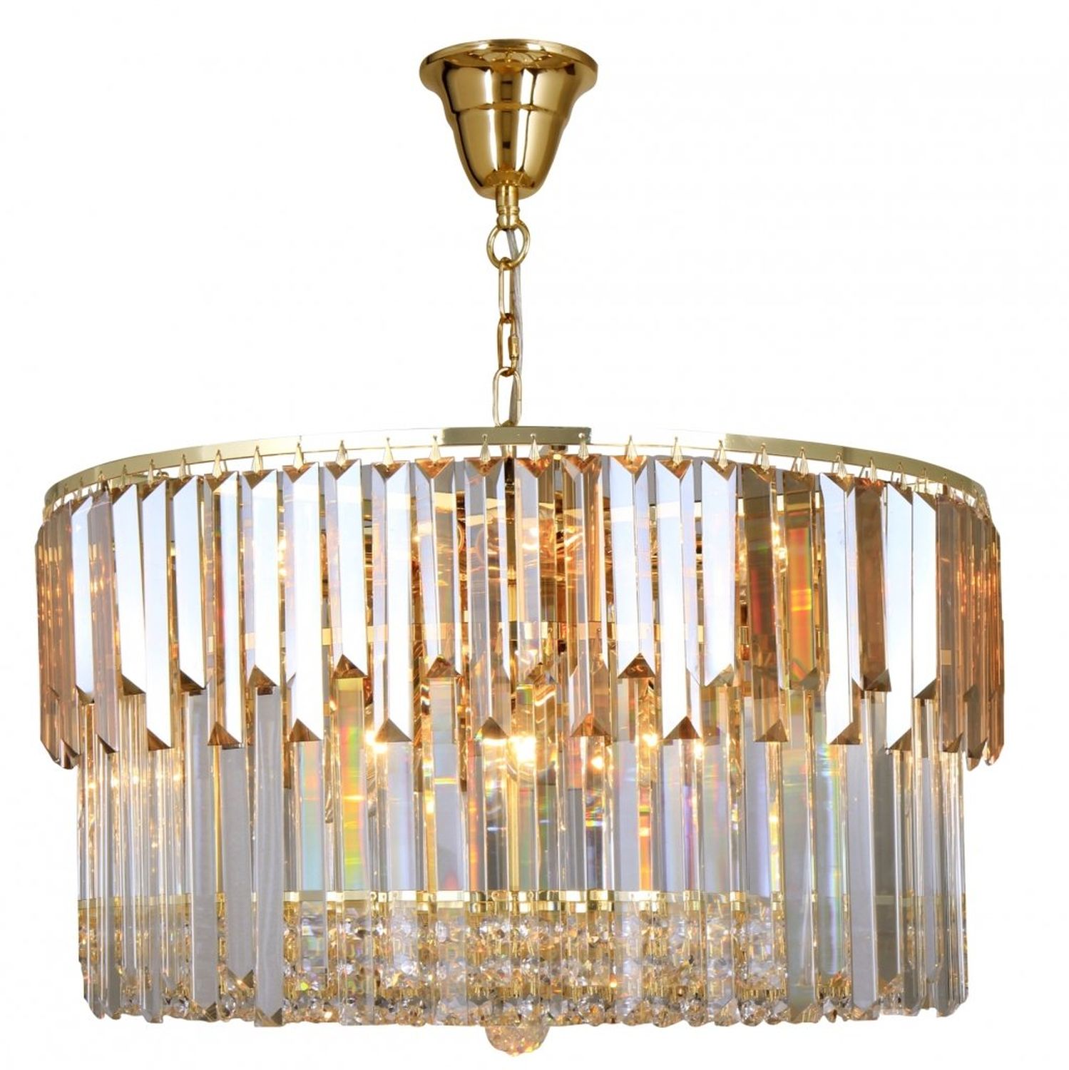 Zuma Line Camille Pendelleuchte x40 W gold-bernstein 19101/16