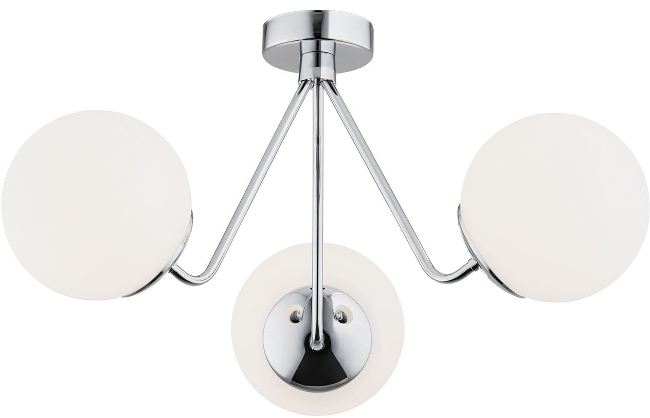 Argon Tomar Deckenlampe 3x15 W chrom-opaleszierendes Glas 1477