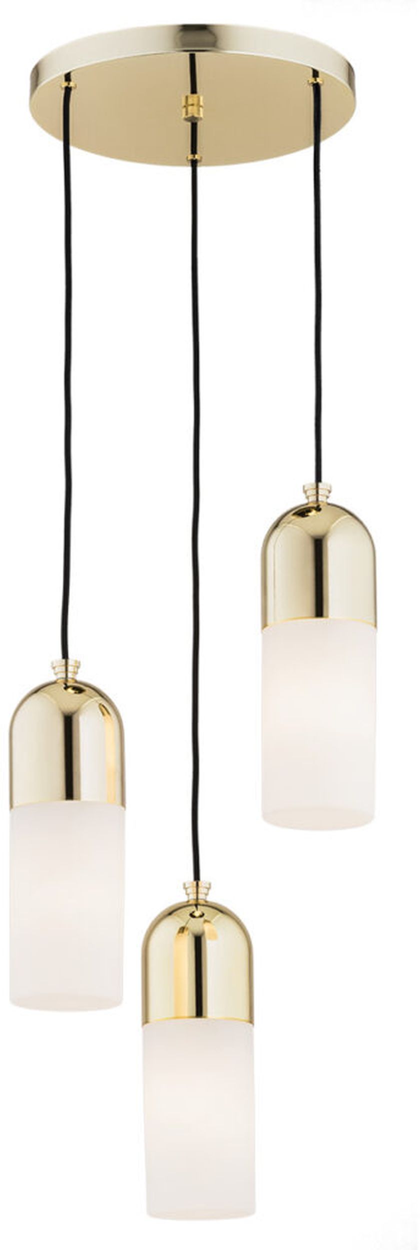 Argon Burgos Pendelleuchte 3x15 W messing-opal 1466