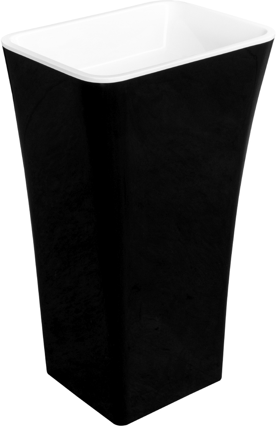 Besco Assos Black & White Waschbecken 50x40 cm Freistehend weiß-schwarz #UMMC-A-WO