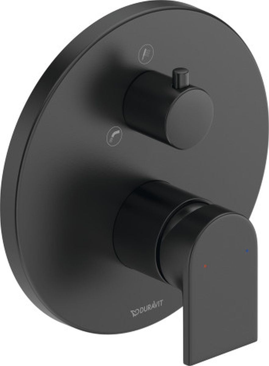 Duravit Tulum Badewannen- und Duscharmatur Unterputz schwarz TU5210012046