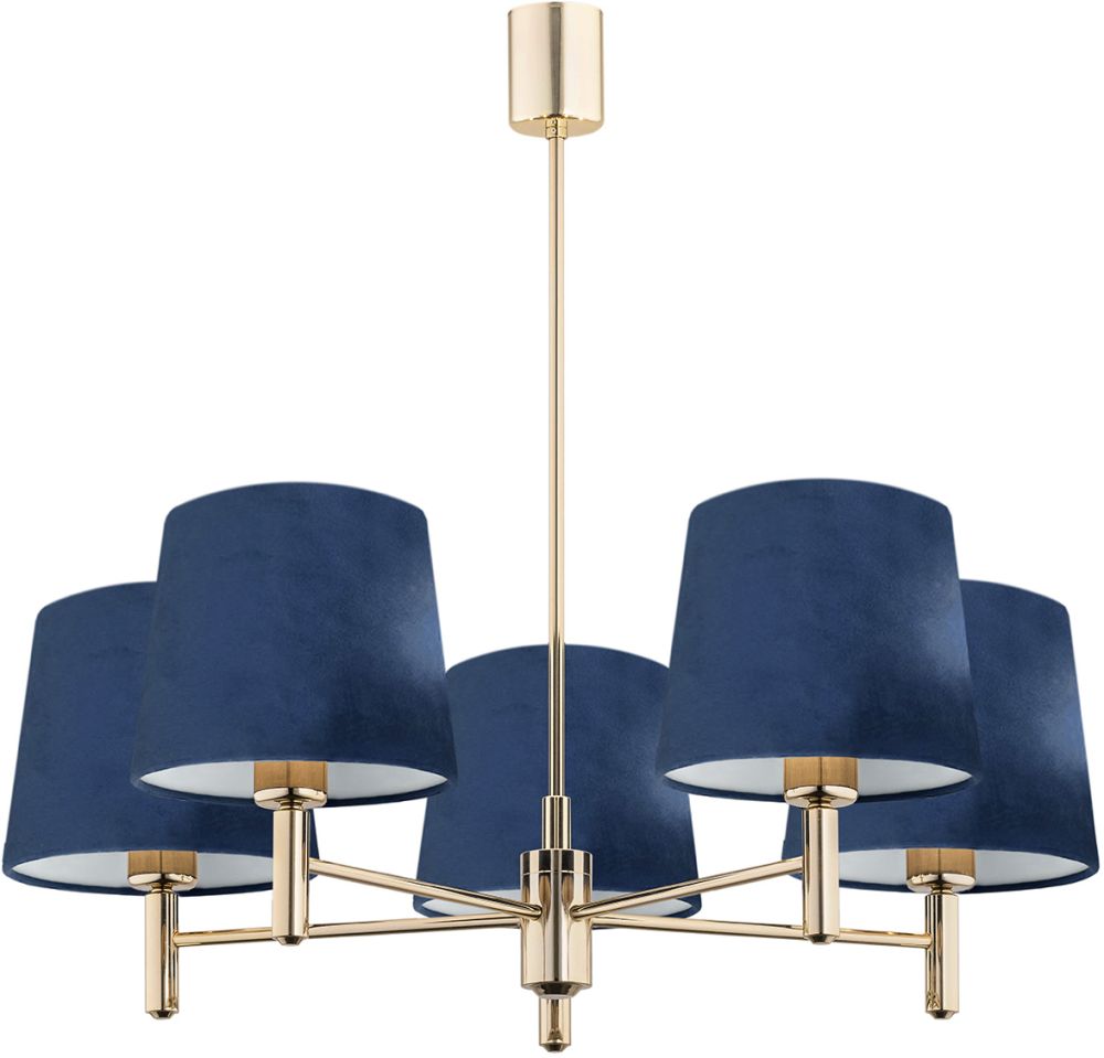 Argon Ponte Deckenlampe 5x15 W messing-blau 2086