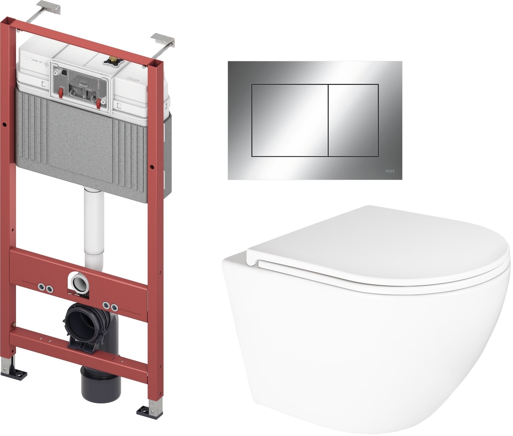 Set Unterputzrahmen Tece Base 9400407, WC-Becken Oltens Hamnes 42519000, 45111000, 9.240.401