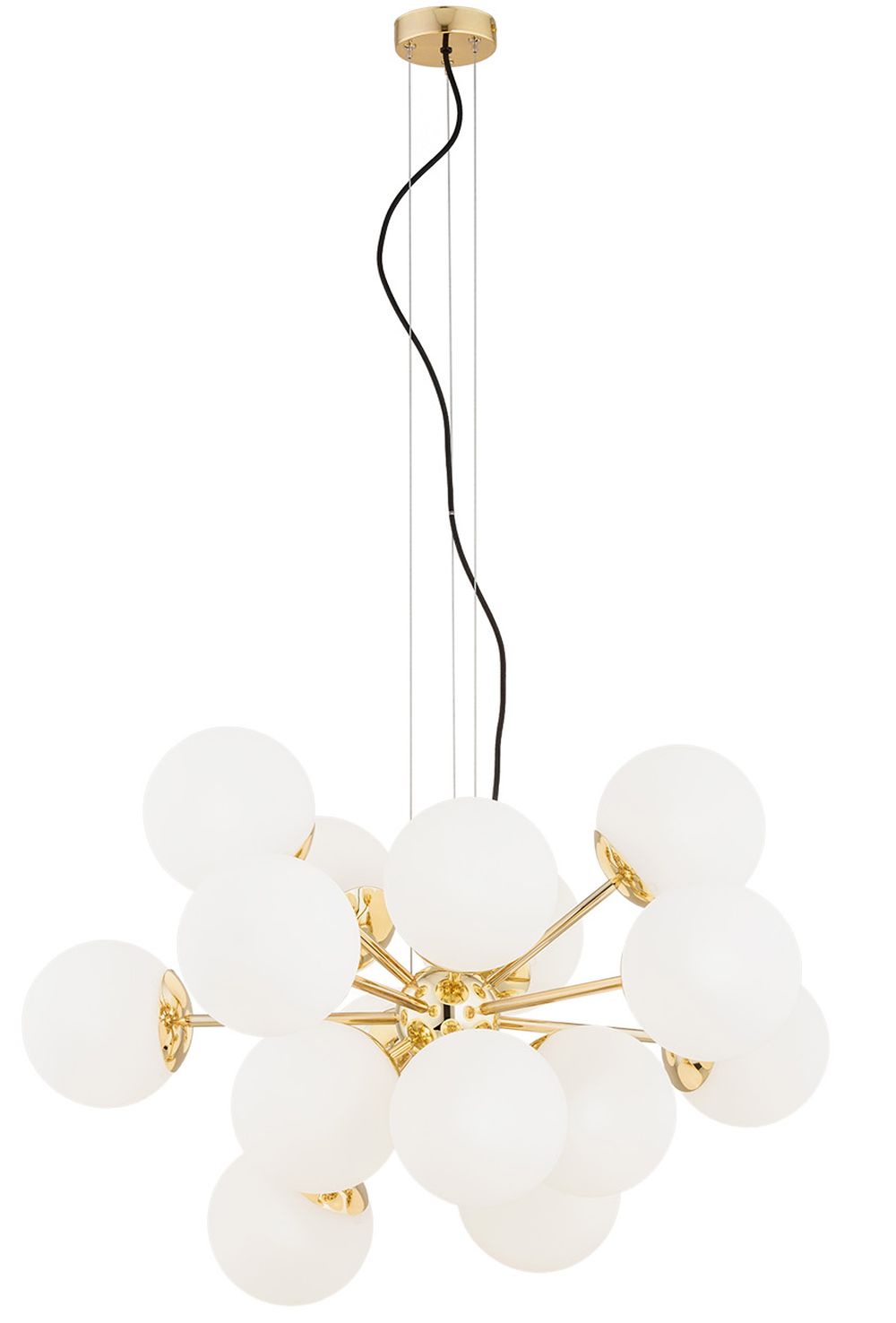 Argon Satelite Plus Pendelleuchte x15 W messing-opal 5048