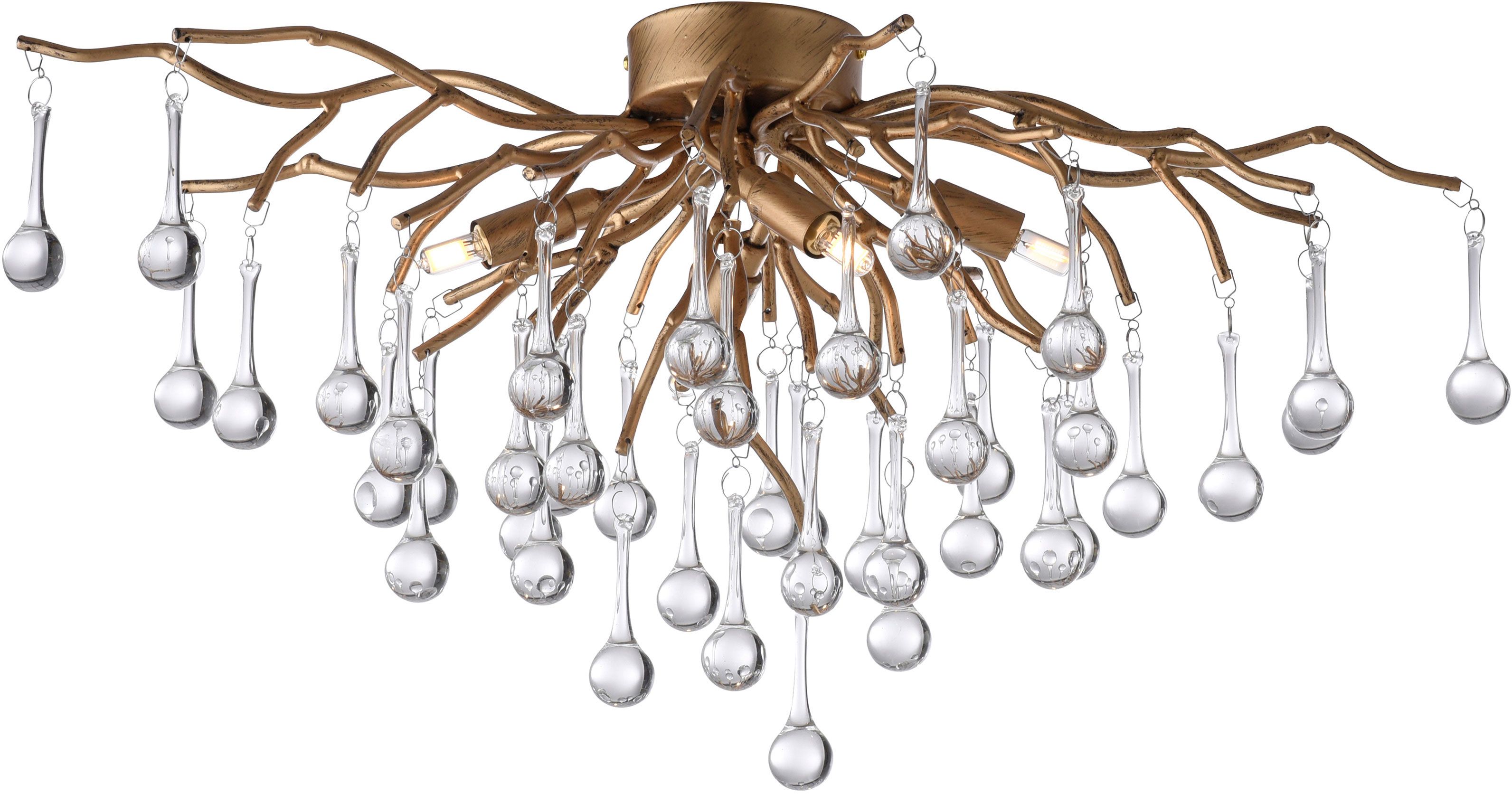 Paul Neuhaus Icicle Deckenlampe 4x40 W messing 8090-11