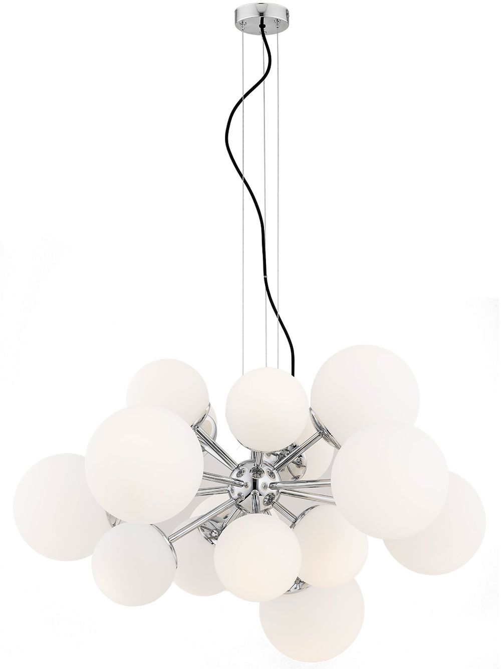 Argon Satelite Pendelleuchte x15 W chrom-opal 5021