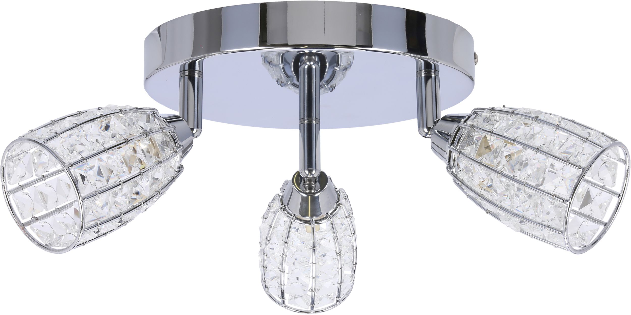 Candellux Shiba Deckenlampe 3x15 W chrom-transparent 98-13408