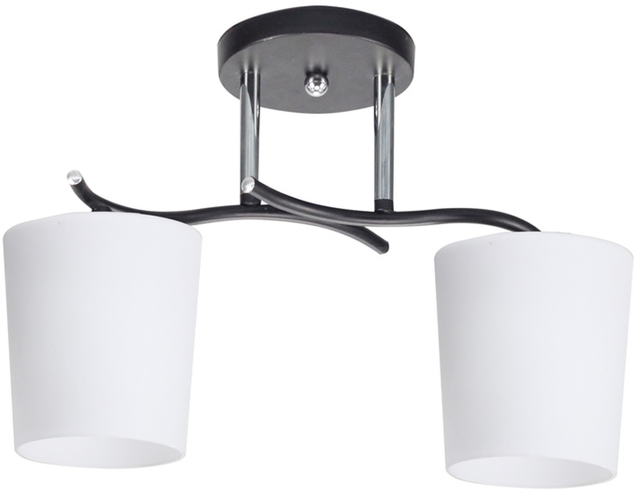 Candellux Esnyr Deckenlampe 2x40 W weiß-schwarz-chrom 32-22653