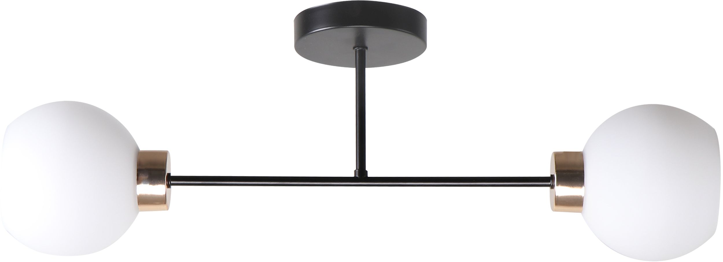 Candellux Amanda Deckenlampe 2x40 W weiß-schwarz-gold 32-21069