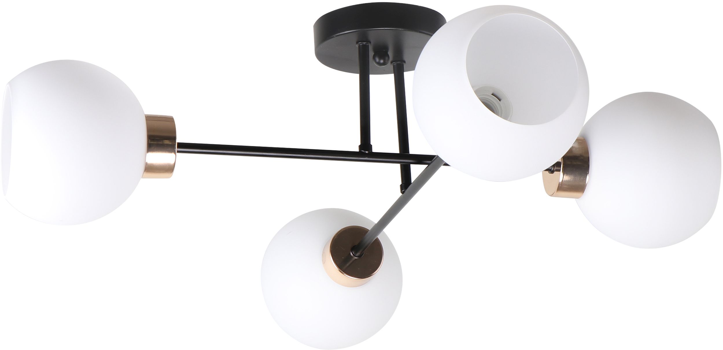 Candellux Amanda Deckenlampe 4x40 W weiß-schwarz-gold 34-21076