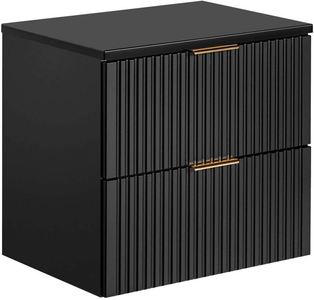 Set Kabinett Comad Adel Black ADEL BLACK 82-60-B-2S, Naphtha-Arbeitsplatte Comad Adel Black ADEL BLACK 89-60-B