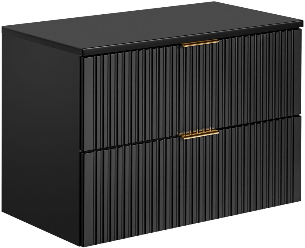 Set Kabinett Comad Adel Black ADEL BLACK  82-80-B-2S, Naphtha-Arbeitsplatte Comad Adel Black ADEL BLACK 89-80-B