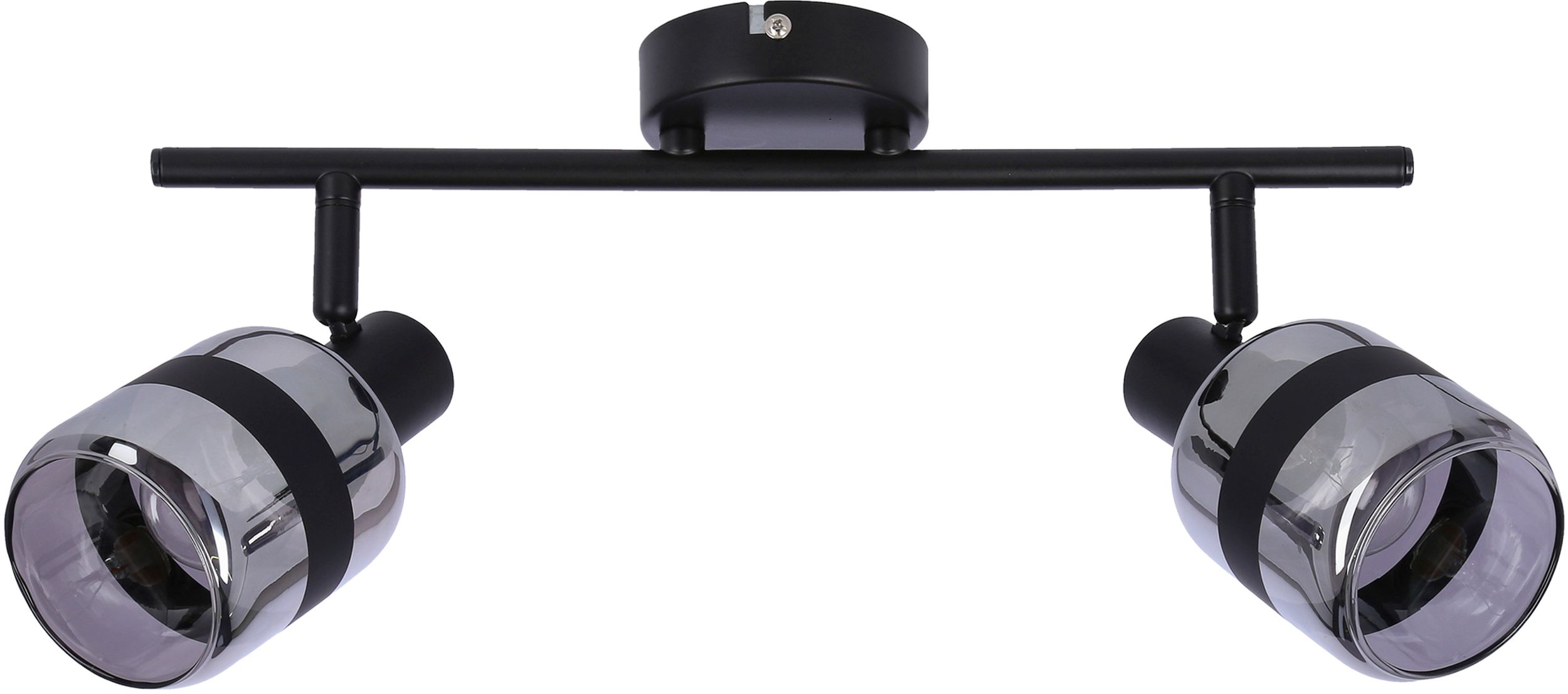 Candellux Yuki Deckenlampe 2x15 W schwarz-verraucht 92-13422