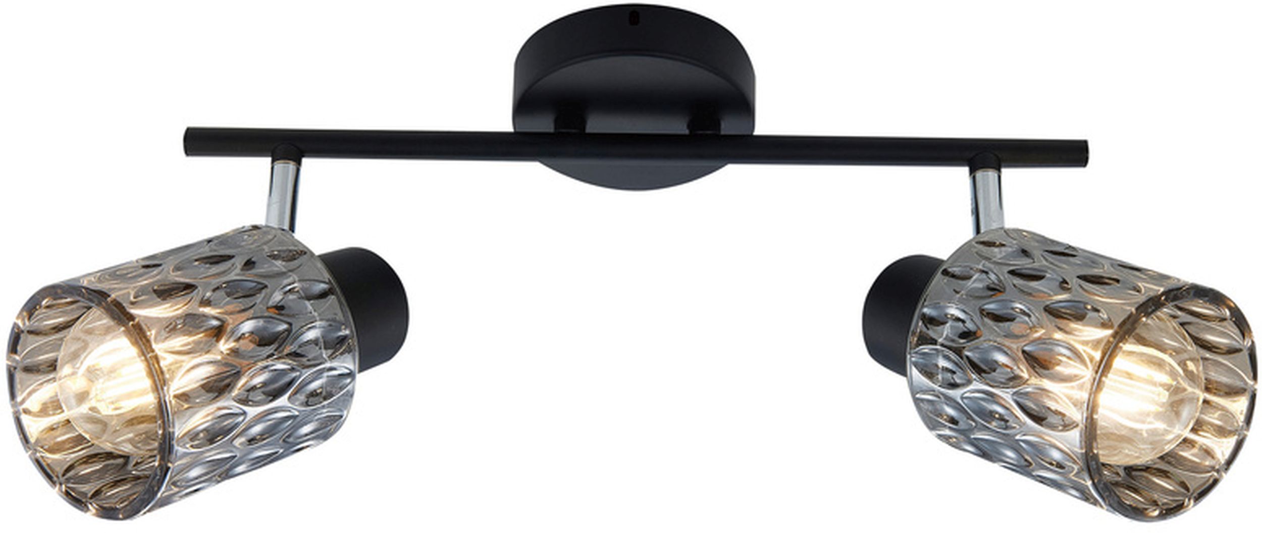 Candellux Bill Deckenlampe 2x40 W schwarz-verraucht 92-27382