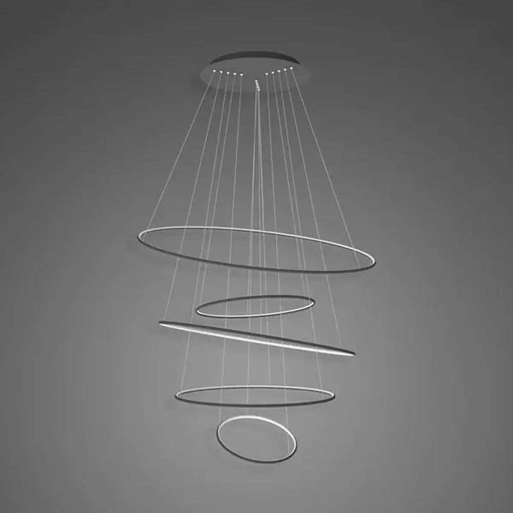 Altavola Design Ledowe Okręgi Pendelleuchte 5x151 W schwarz LA085/P_120_in_3k_black