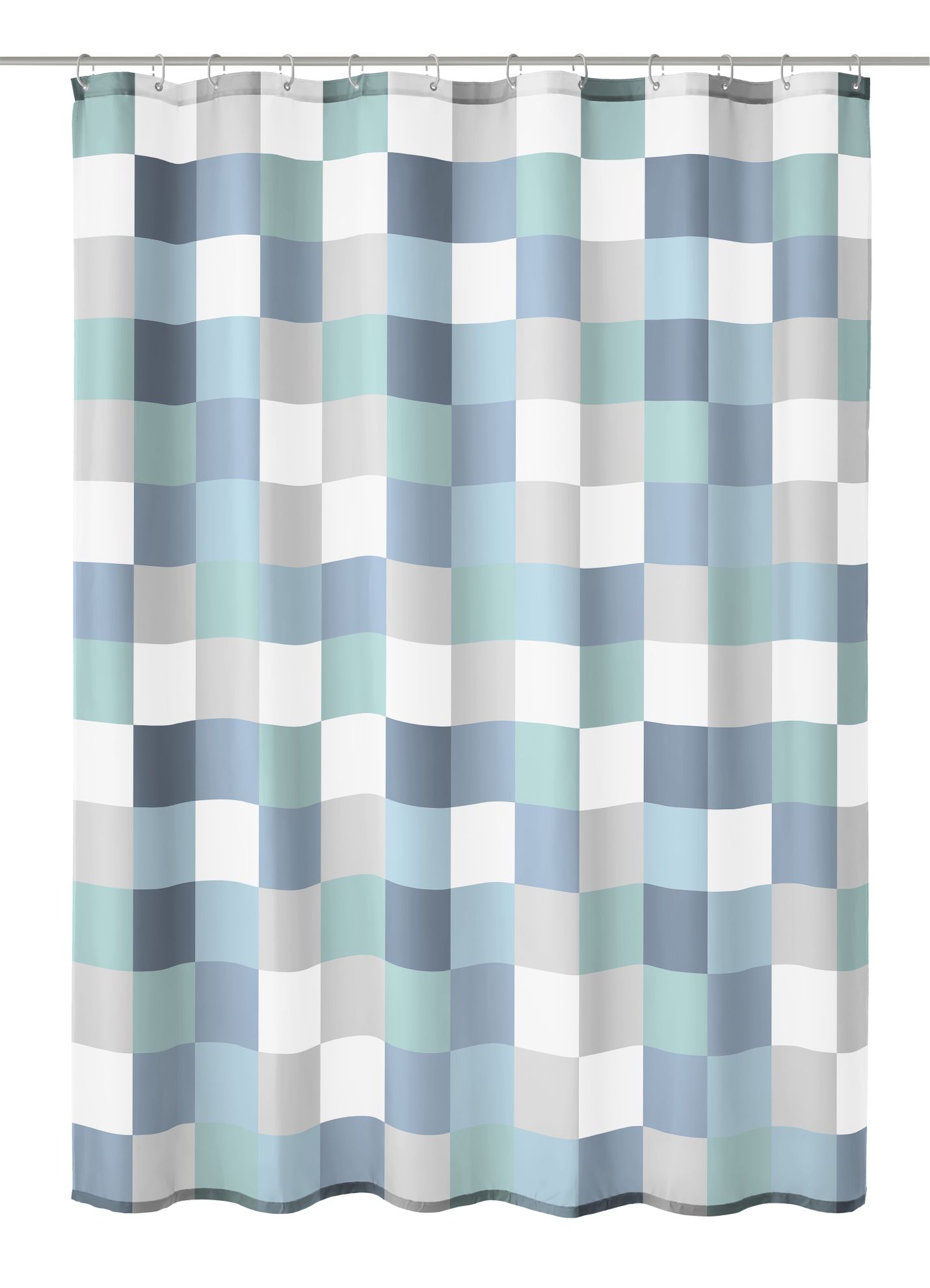 Kleine Wolke Check Duschvorhang 200x180 cm blau 5270783305
