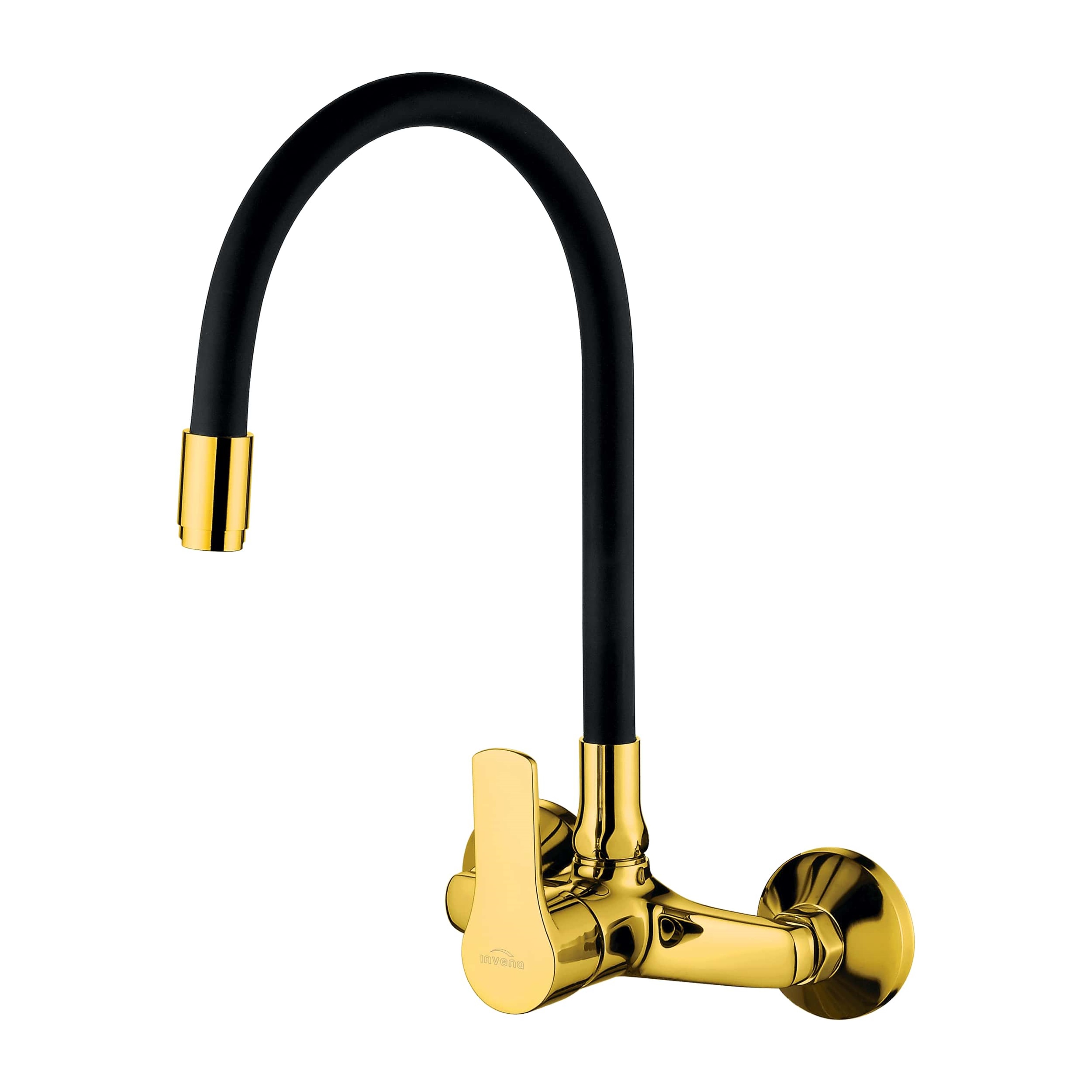 Invena Verso küchenarmatur Wand schwarz-gold/altgold BC-82-E49