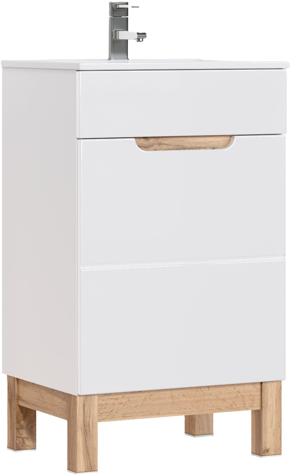 Comad Bali White Kabinett 50x39x84 cm Unterschrank stehend weiß BALIWHITE824-50CMFSC