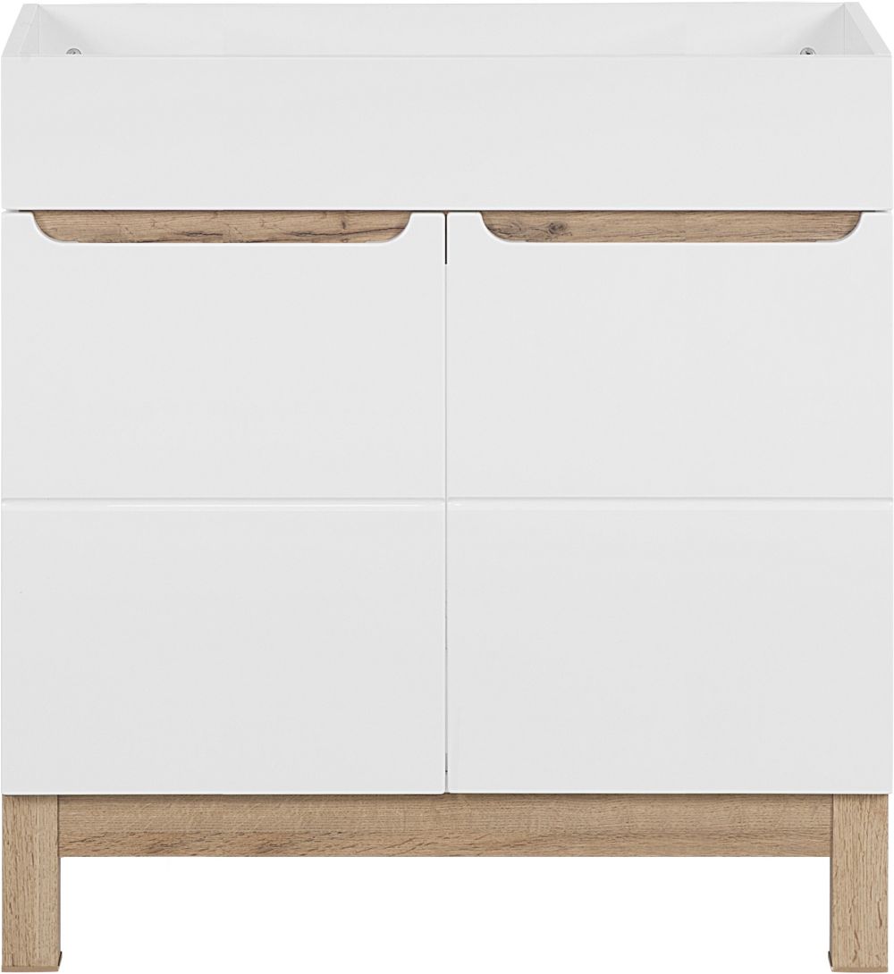 Comad Bali White Kabinett 80x45x84 cm Unterschrank stehend weiß-eiche BALIWHITE821-80CMFSC