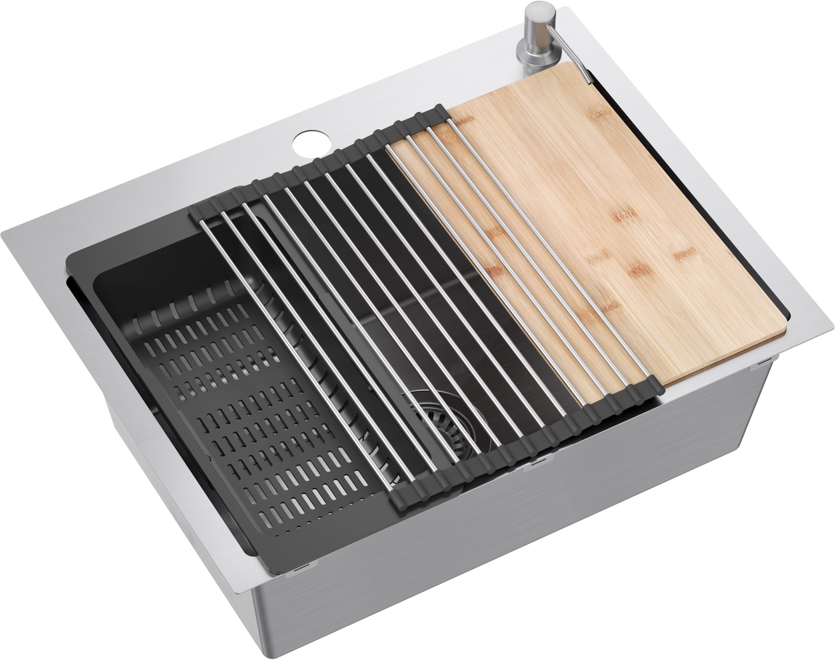 Quadron Luke Spülbecken mit Zubehör 58x45 cm ZH5845BS