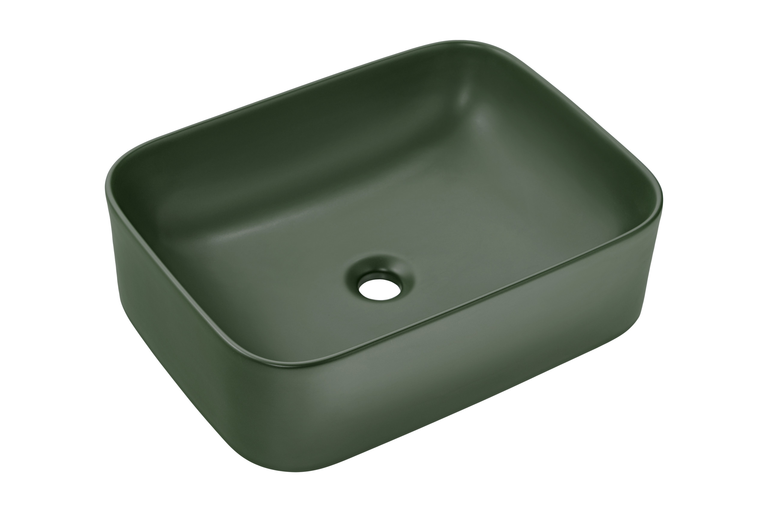 Comad Kama Waschbecken 50.5x38 cm rechteckig Aufsatzwaschbecken grün UN-KAMA-MFG-50
