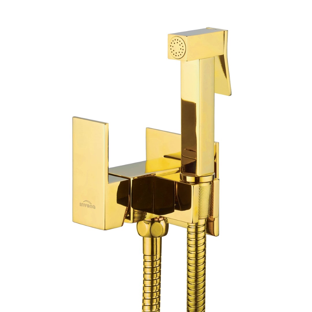 Invena bidetarmatur mit duschset Unterputz gold BP-K0-B09