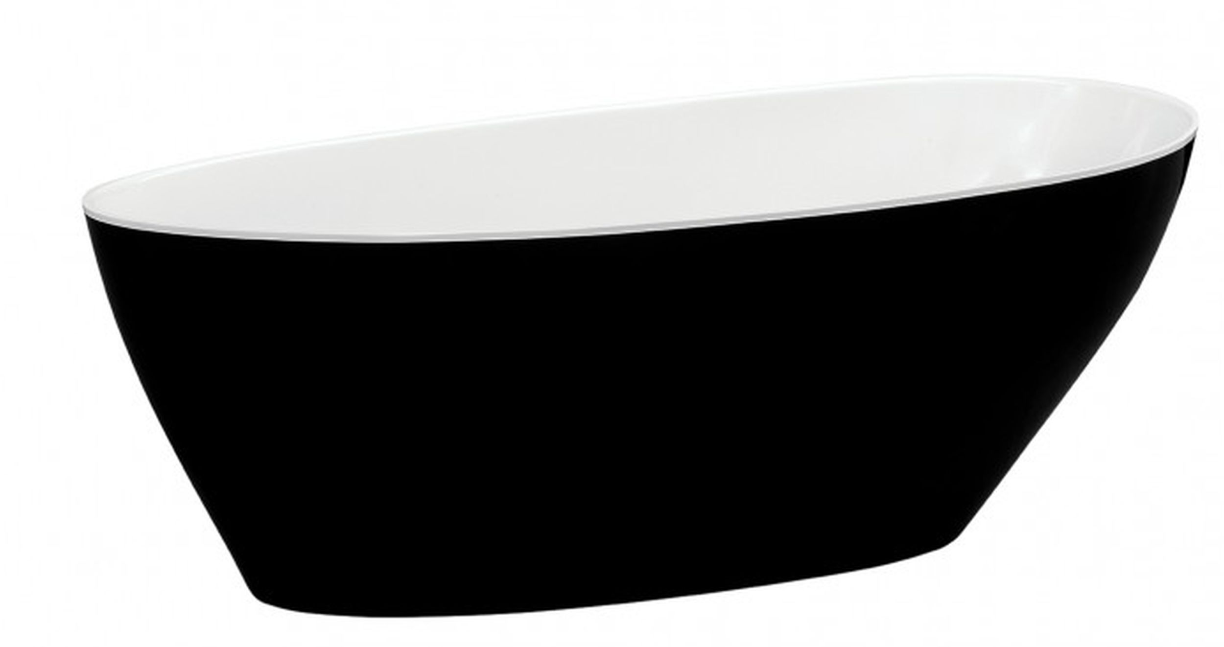 Besco Goya Freistehende Badewanne 169.2x72.2 cm oval zweifarbig #WMD-170-GWW