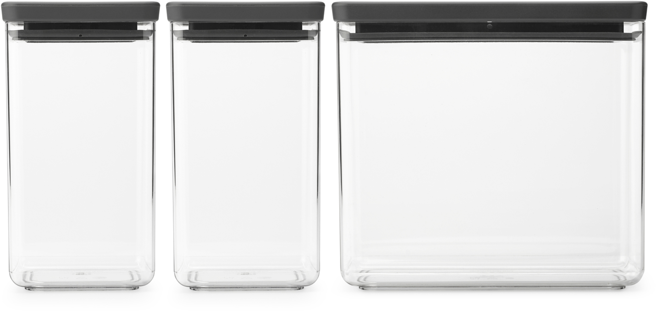 Brabantia Tasty+ Satz Aufbewahrungsbehälter xx cm transparent-schwarz 230707