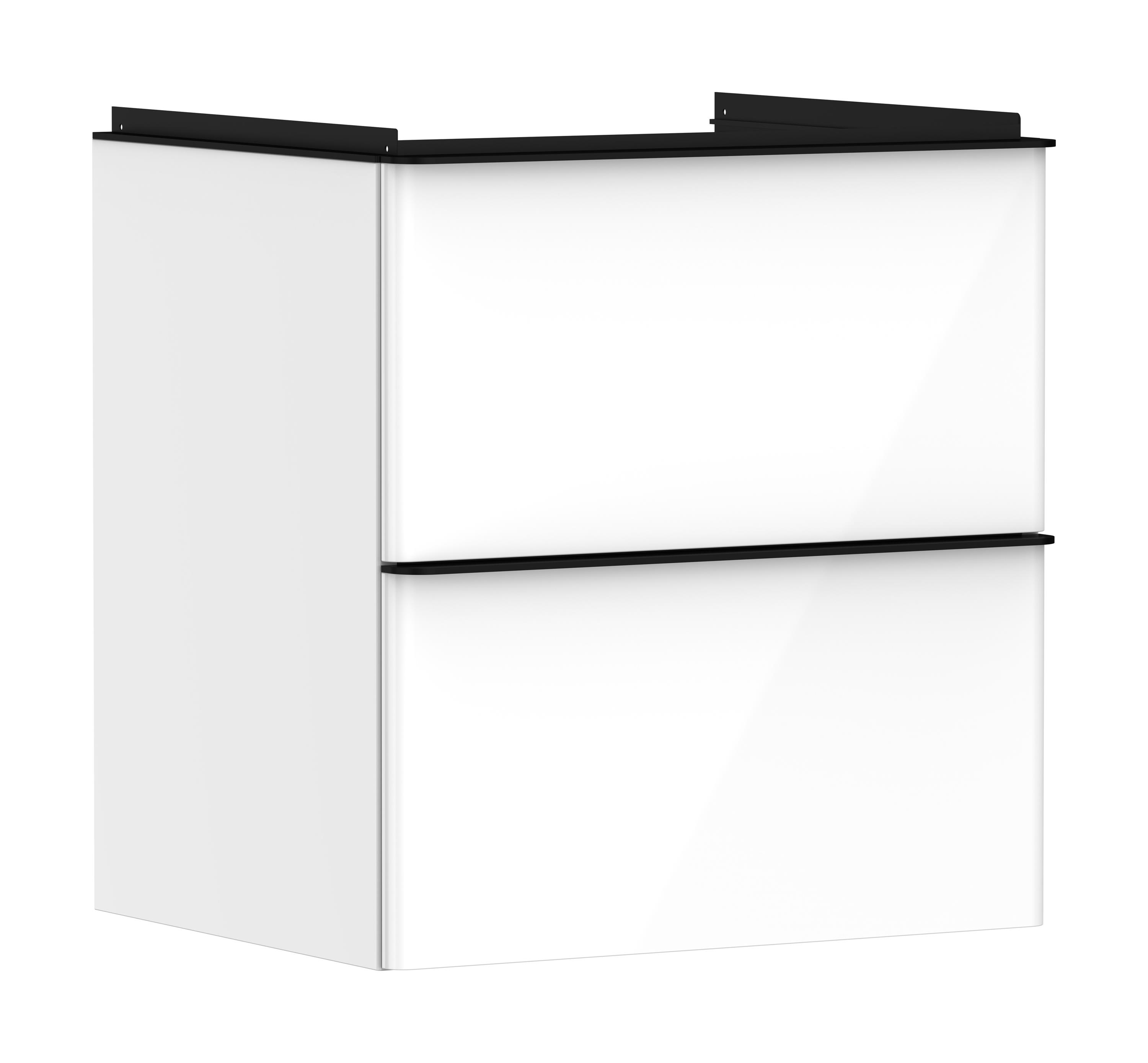 Hansgrohe Xelu Q Kabinett 58x49.5x60.5 cm Unterschrank hängend weiß-schwarz 54023670