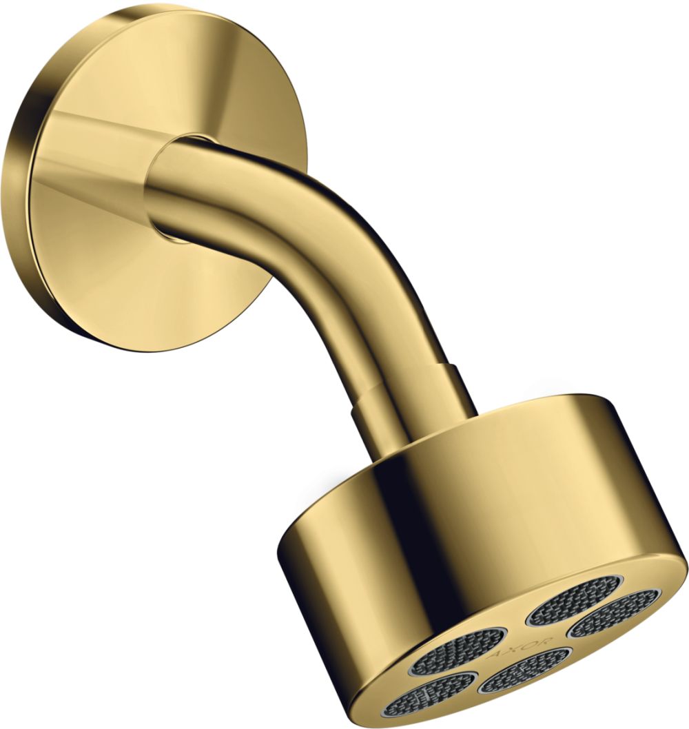 Axor One Kopfbrause mit Arm 7.3x7.3 cm rund gold 48490990