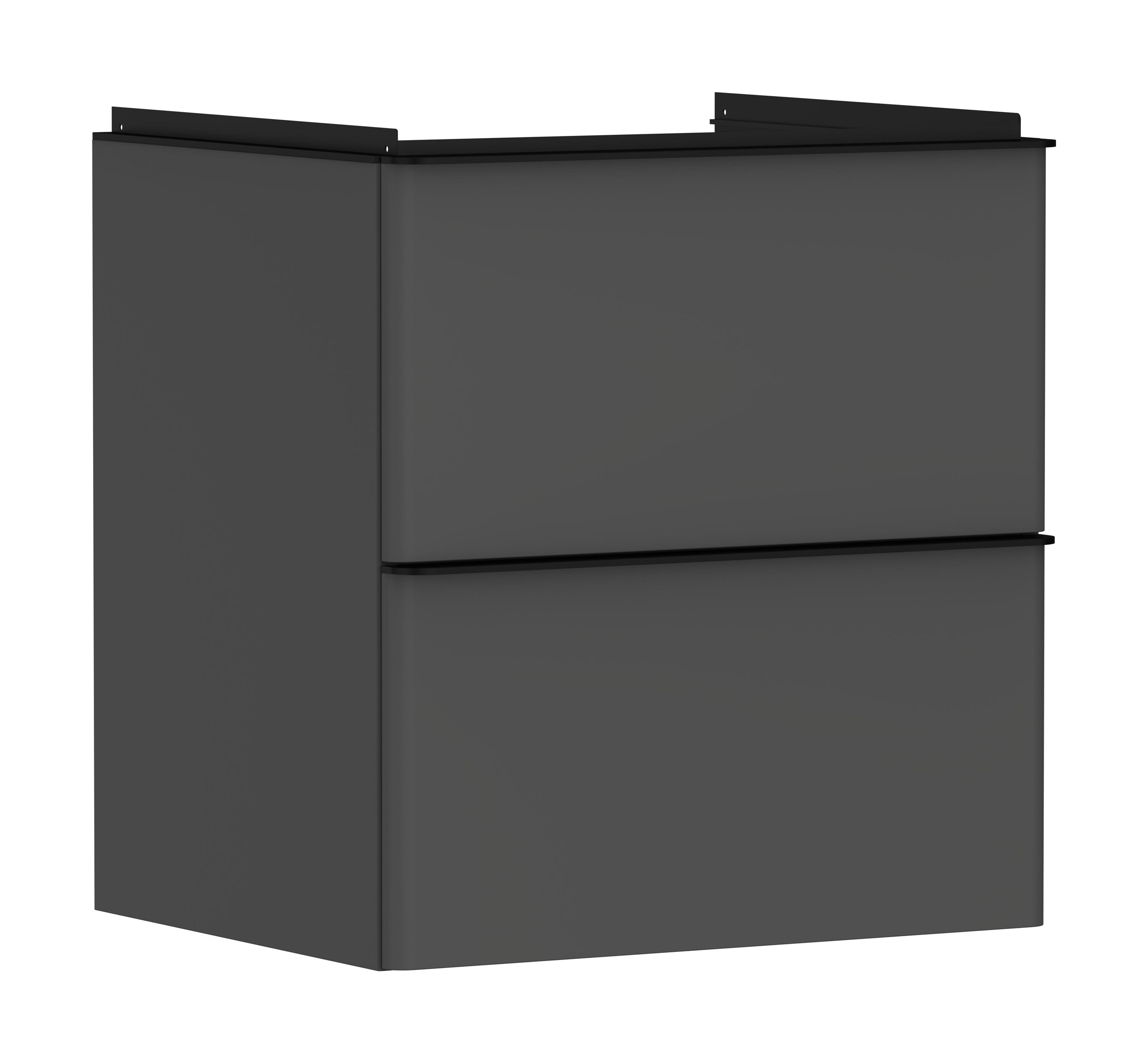 Hansgrohe Xelu Q Kabinett 58x49.5x60.5 cm Unterschrank hängend schwarz-grau 54024670